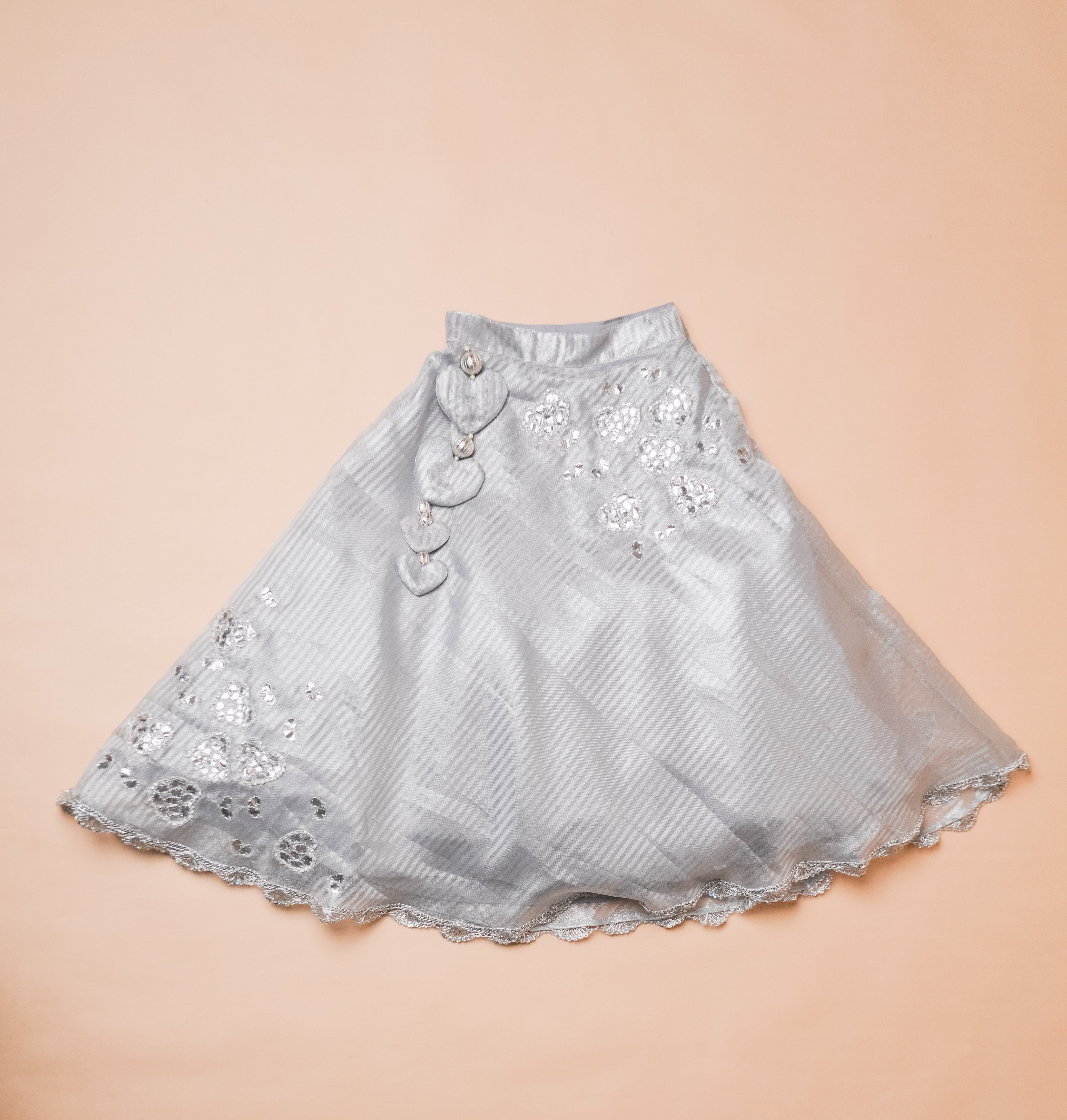 Chandni silver gotta patti lehnga