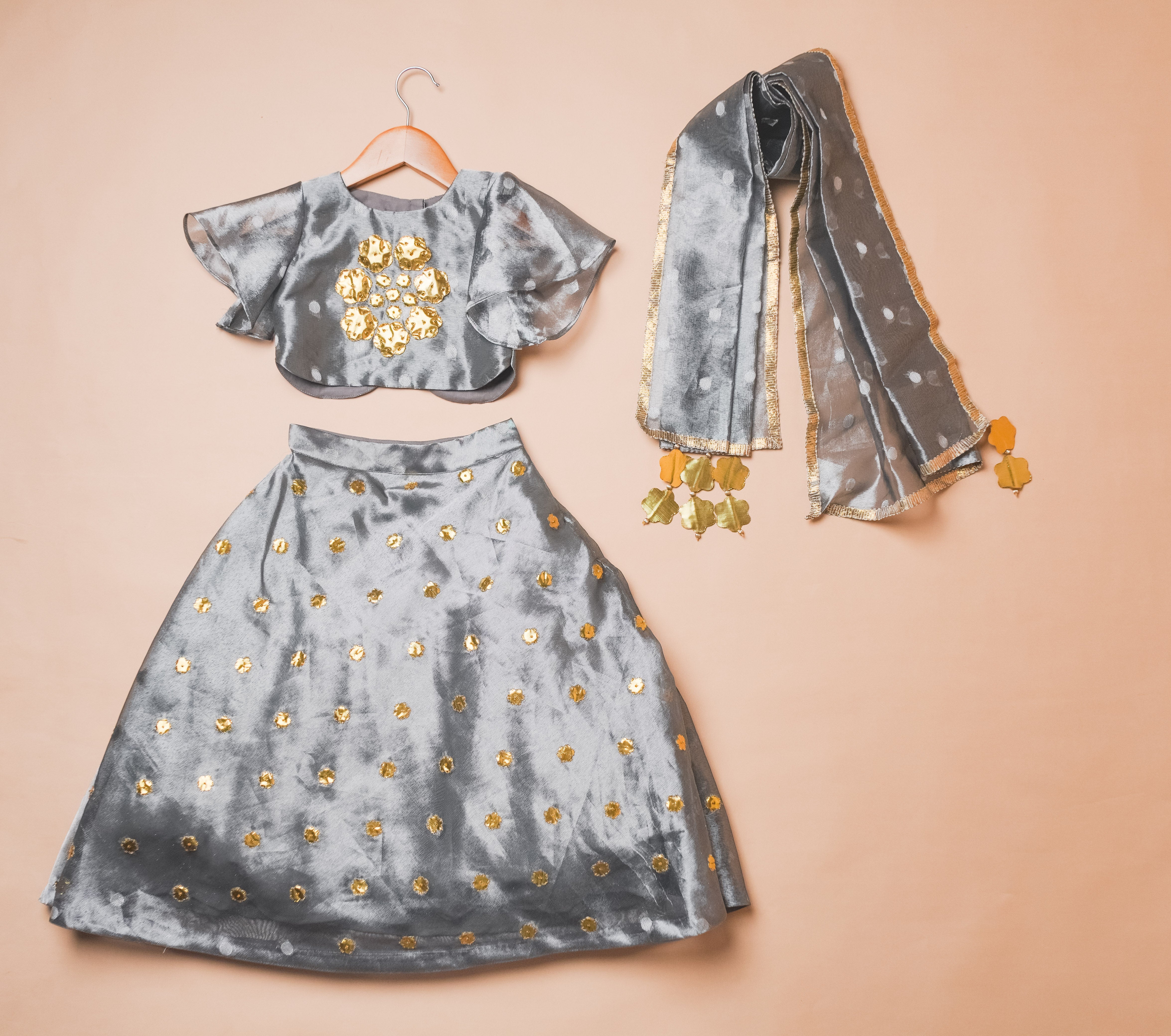 Chandni gold gotta patti lehenga Set