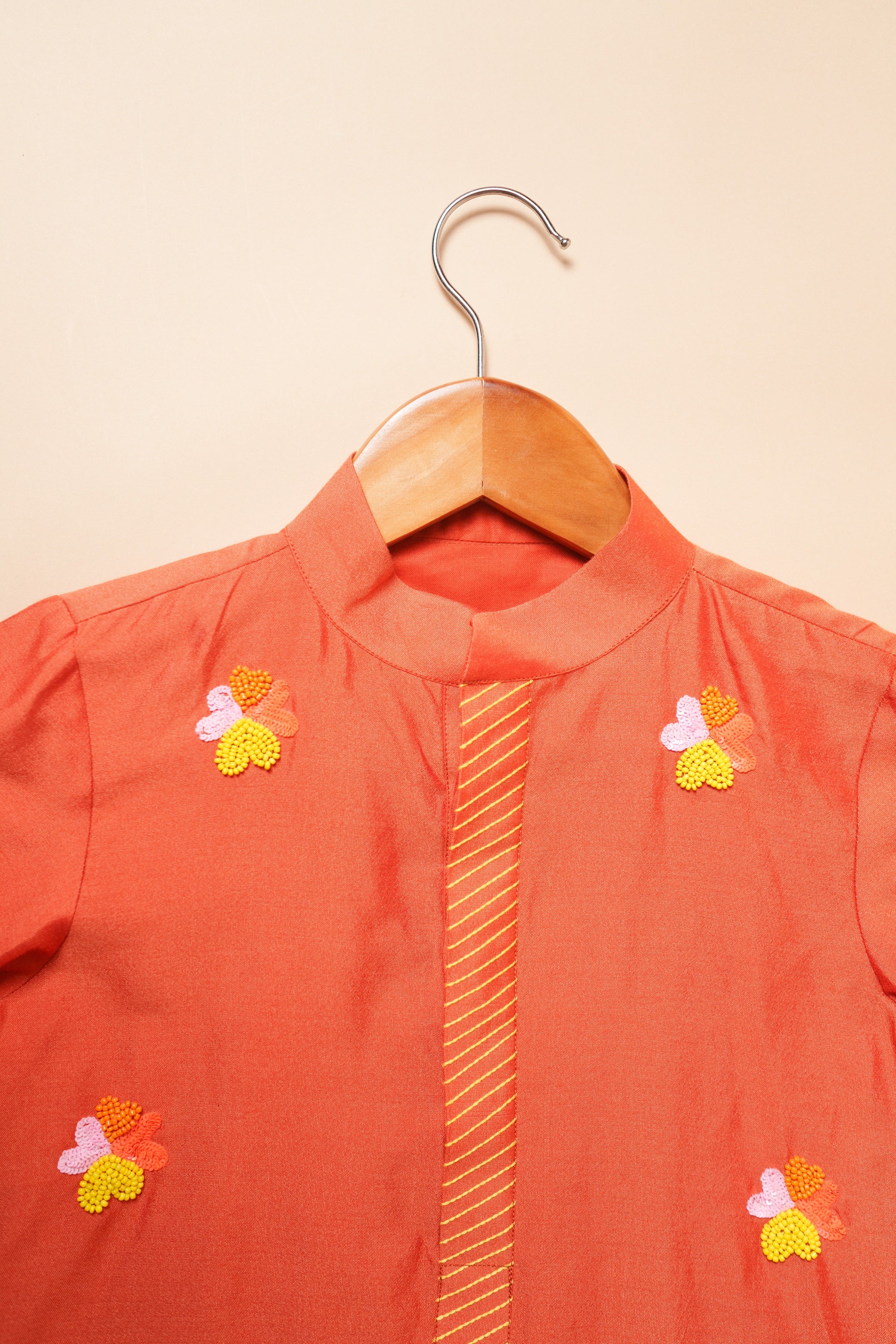 Tangerine Bloom Kurta Set