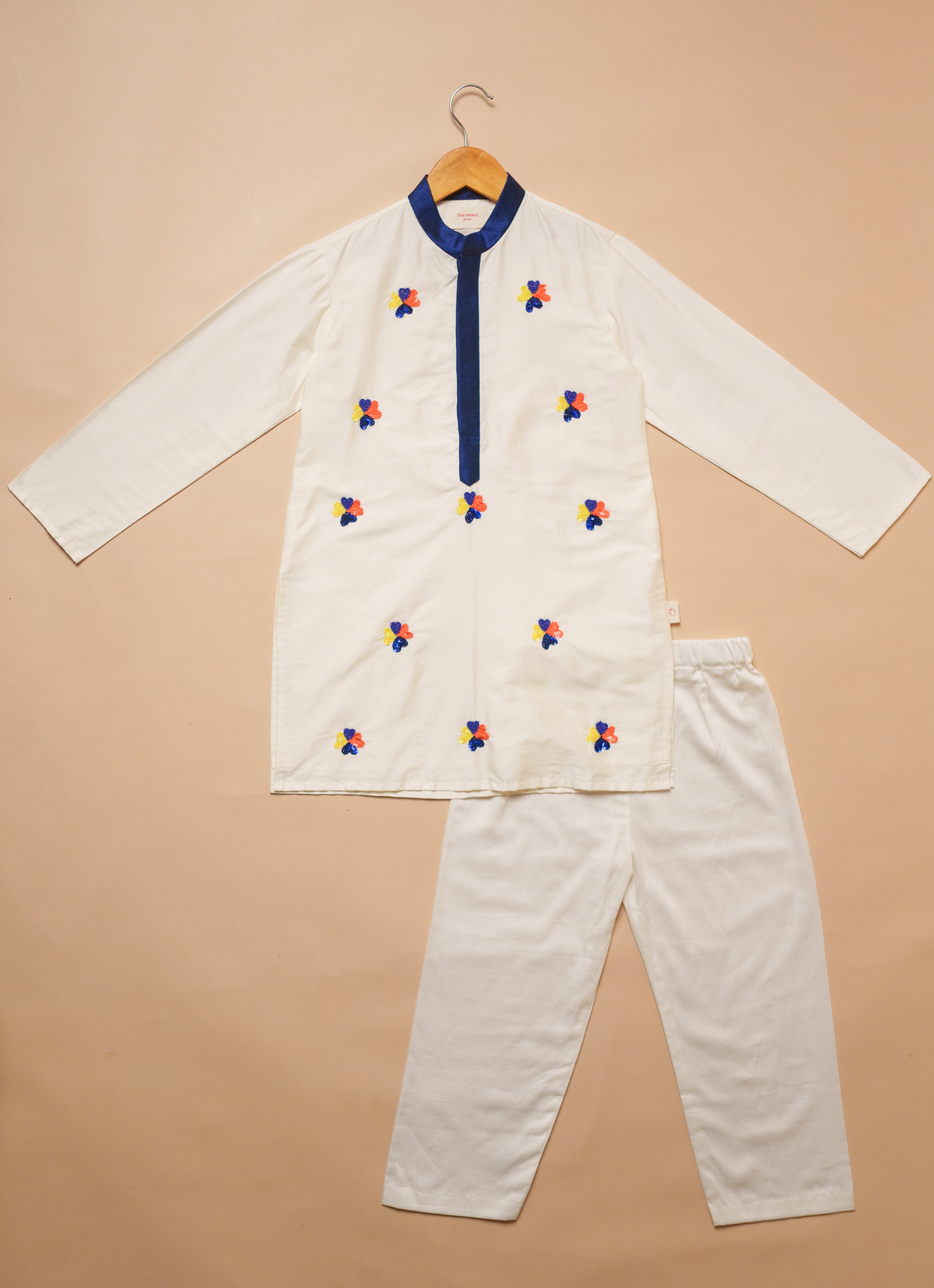 Sequin Bloom Kurta Set
