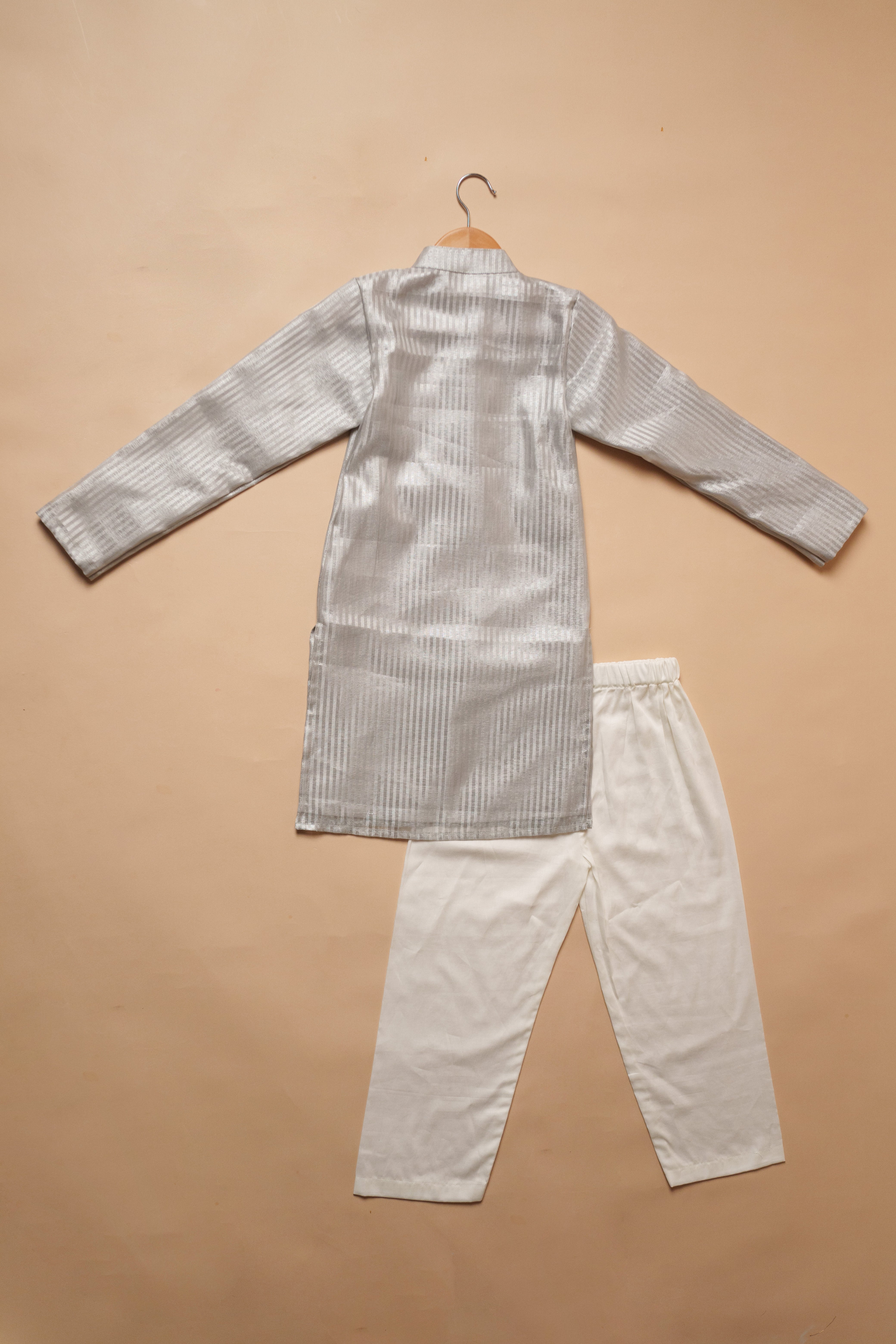 Chand silver gota Kurta Set
