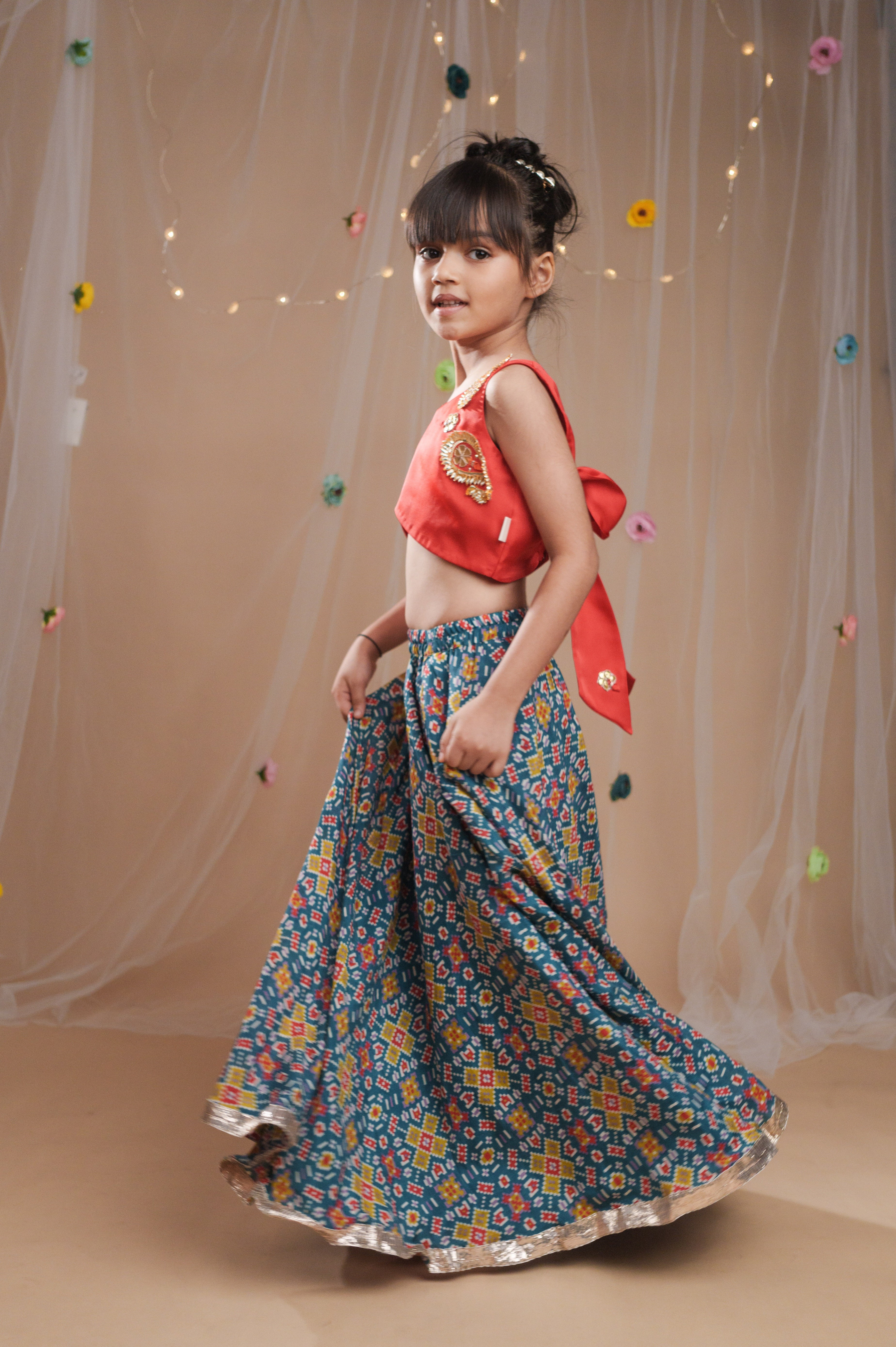 Rangrez Ikat Lehenga Set