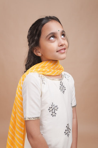 Sitara Kurti Sharara Set in Ivory