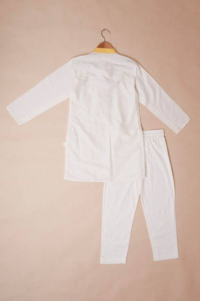 Marigold Bloom ivory Kurta set