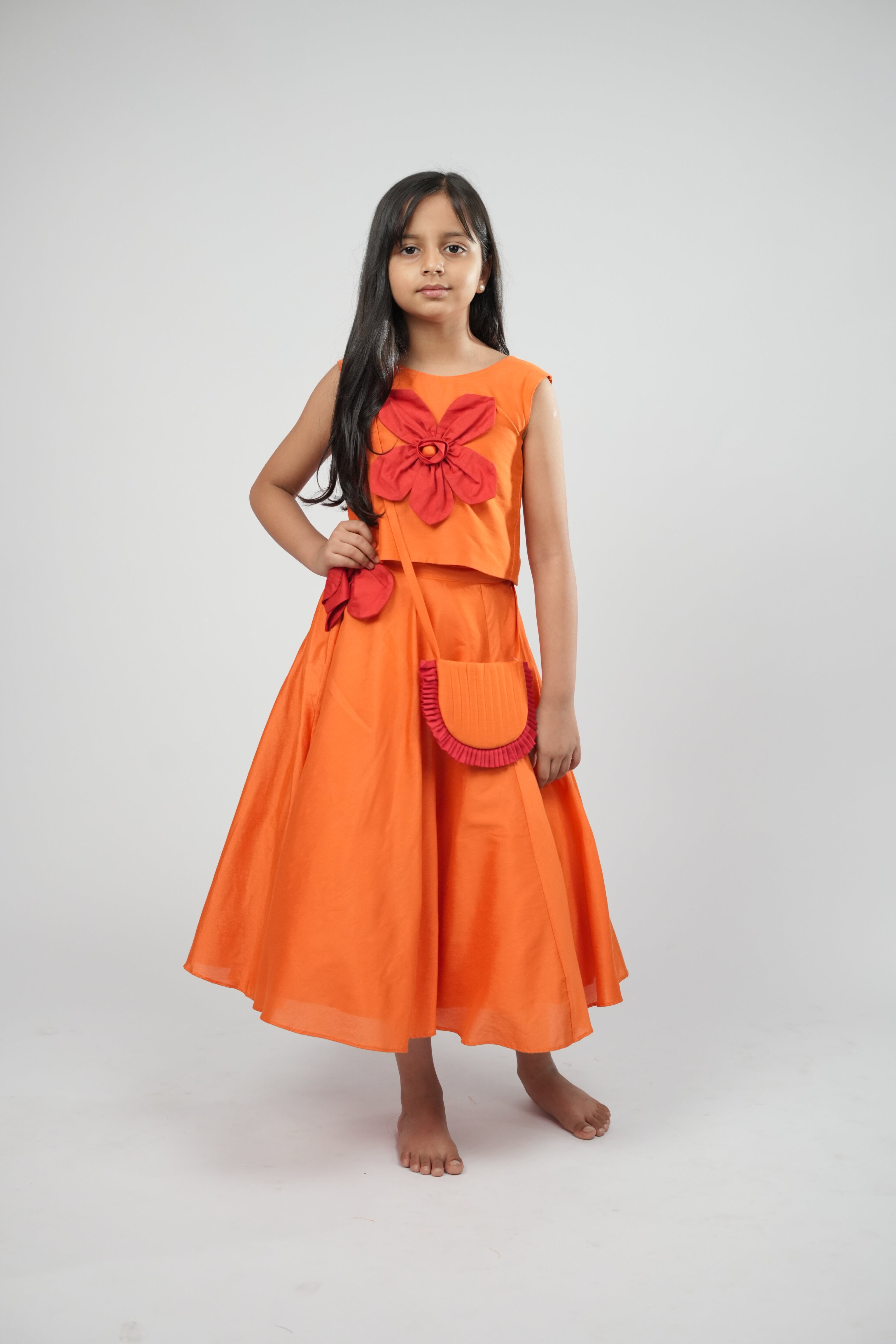 Orange Crush Skirt Set