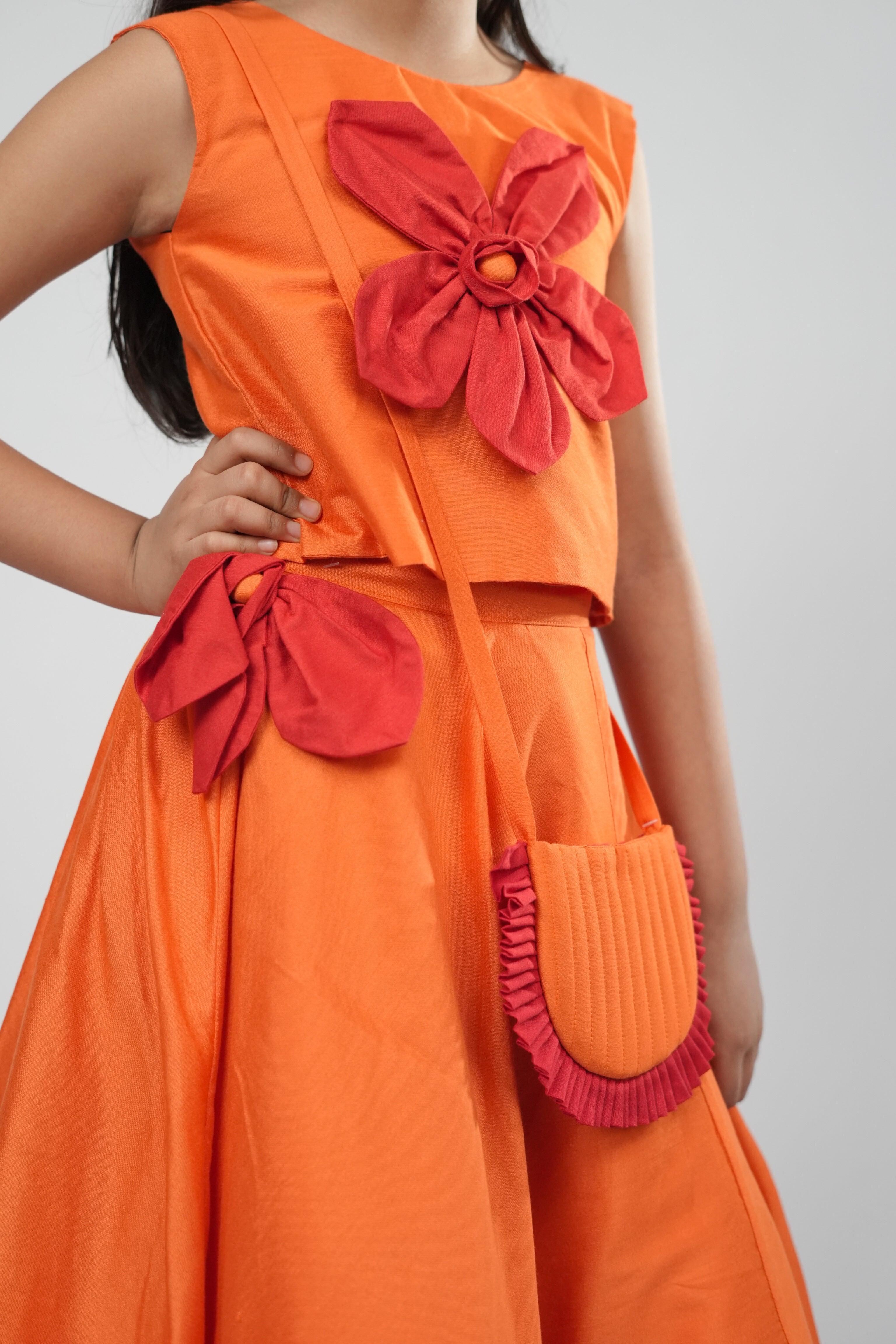 Orange Crush Skirt Set