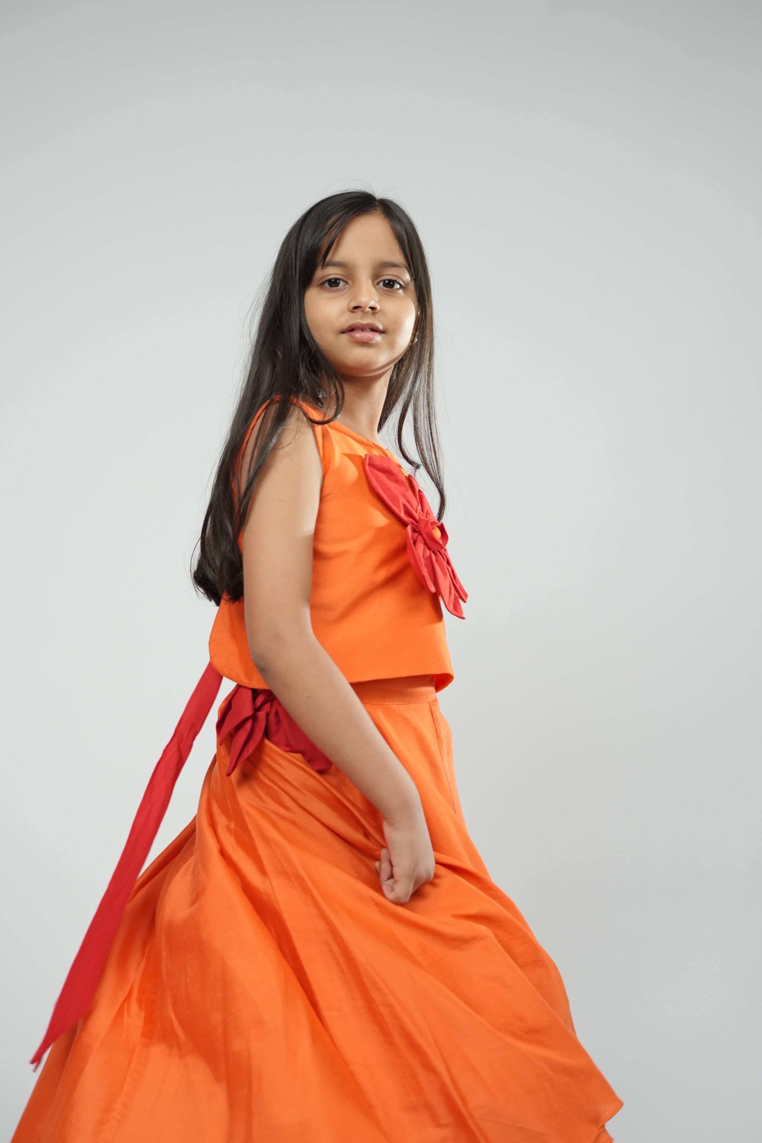 Orange Crush Skirt Set