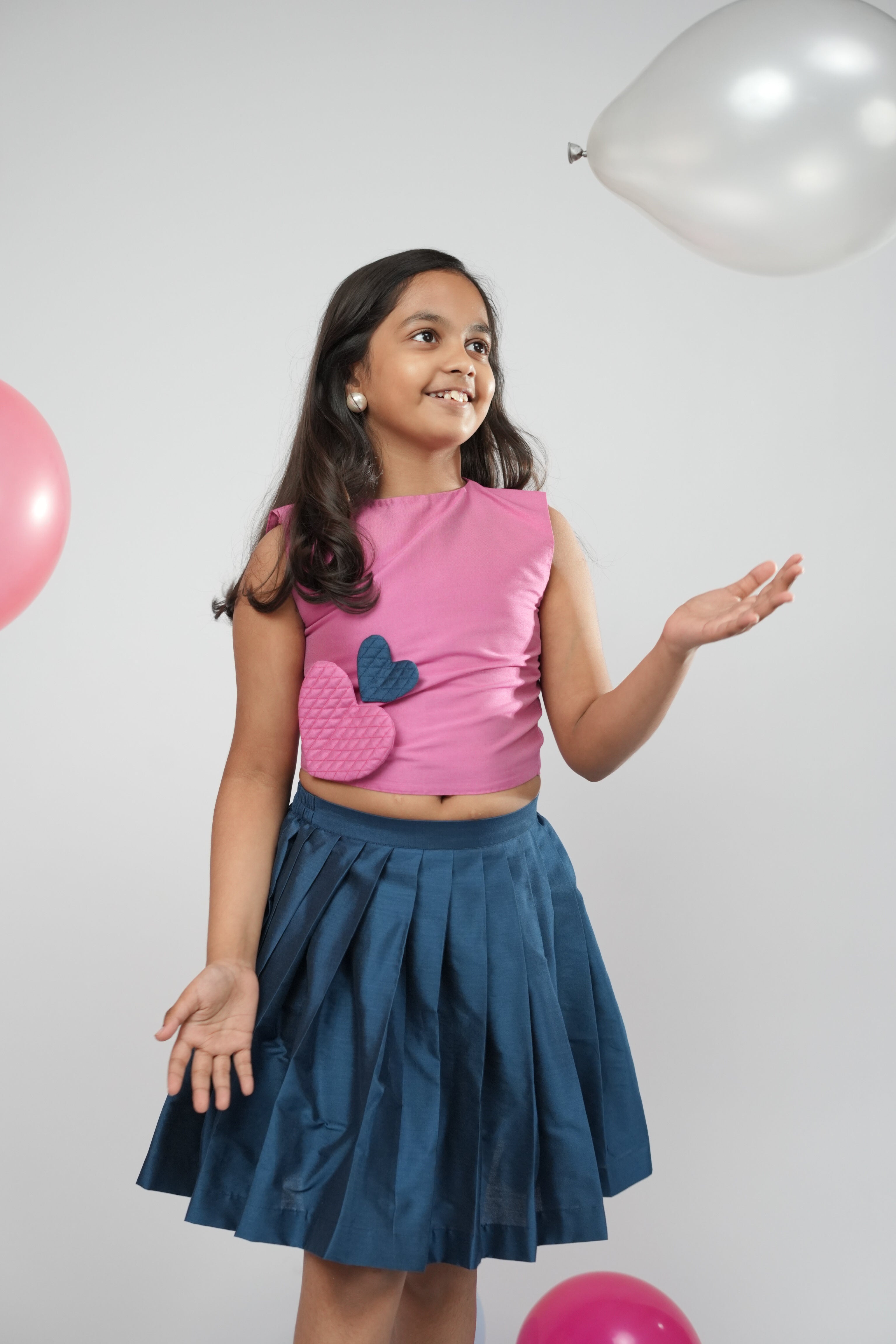 Patchwork Heart Skirt Top Set