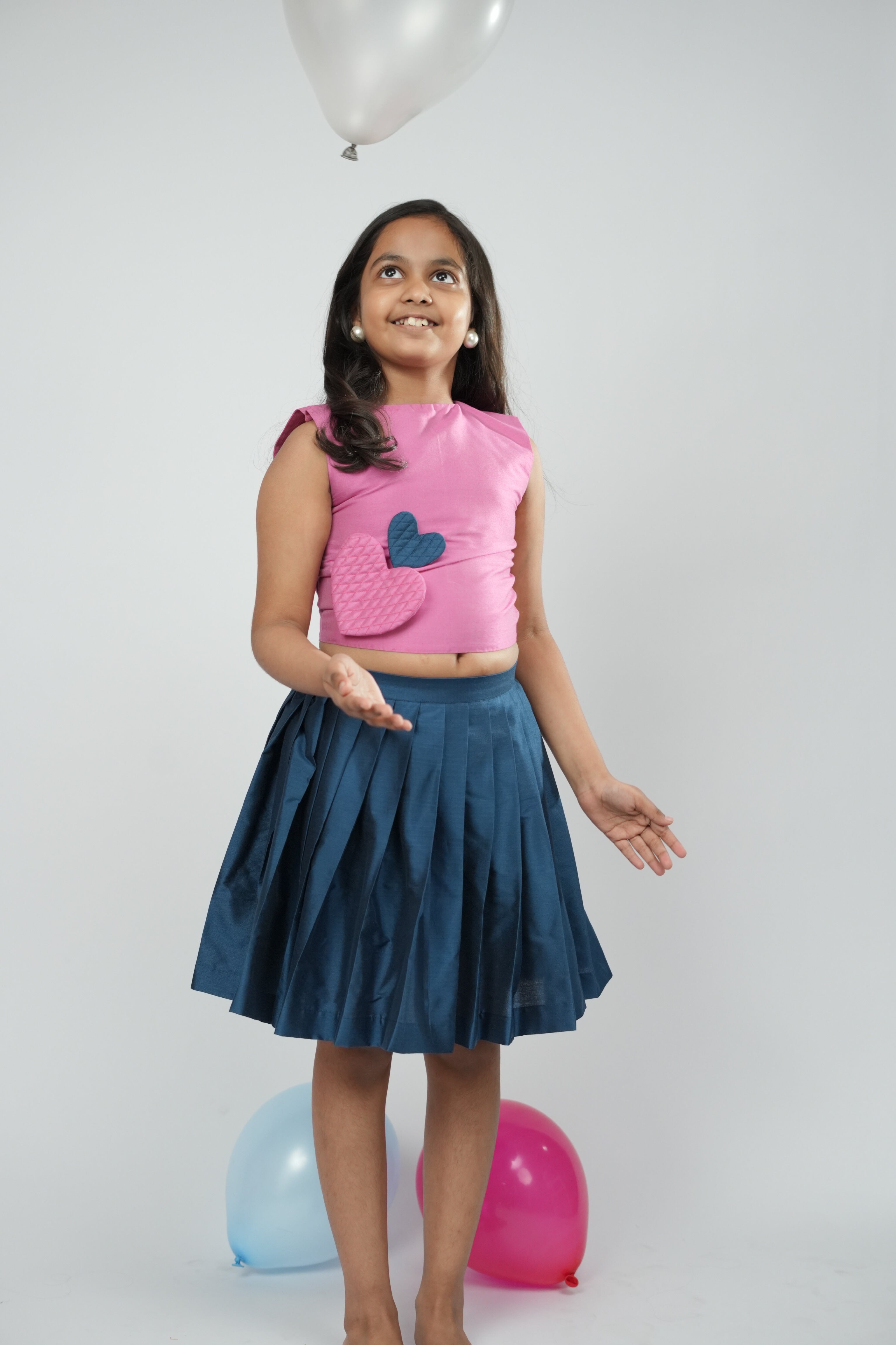 Patchwork Heart Skirt Top Set