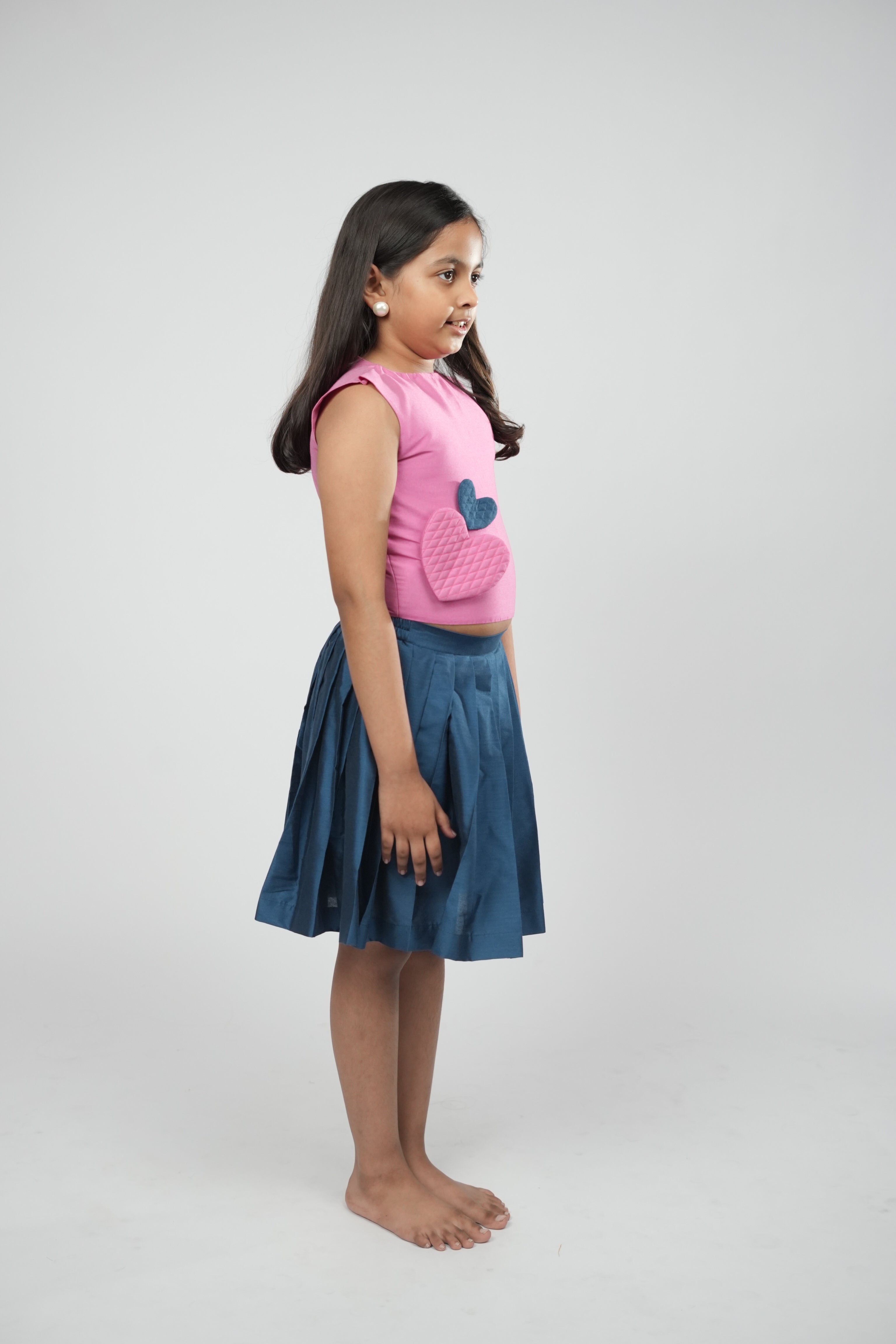 Patchwork Heart Skirt Top Set