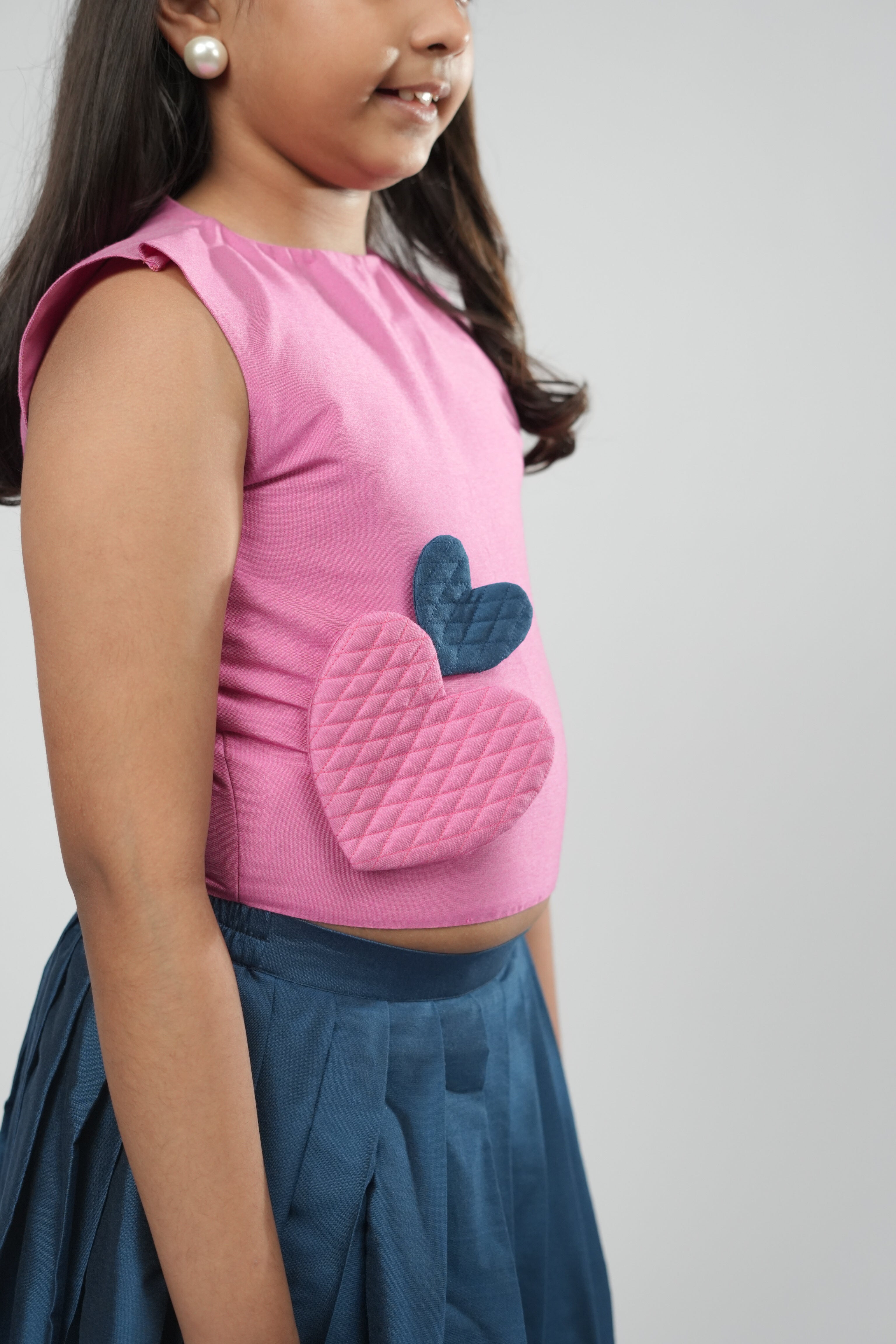 Patchwork Heart Skirt Top Set