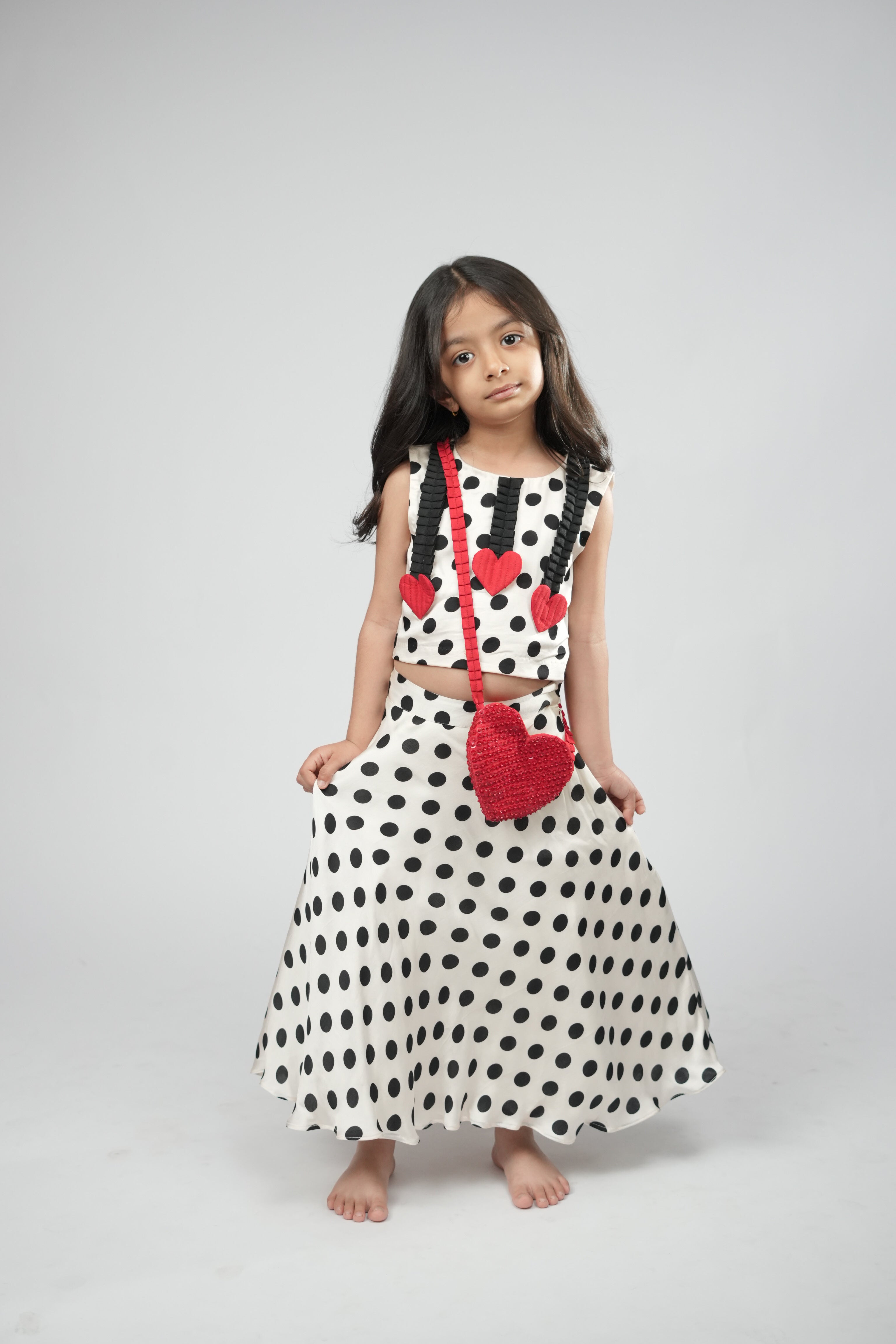 Dotty Hearts Co-ord Set For Girls