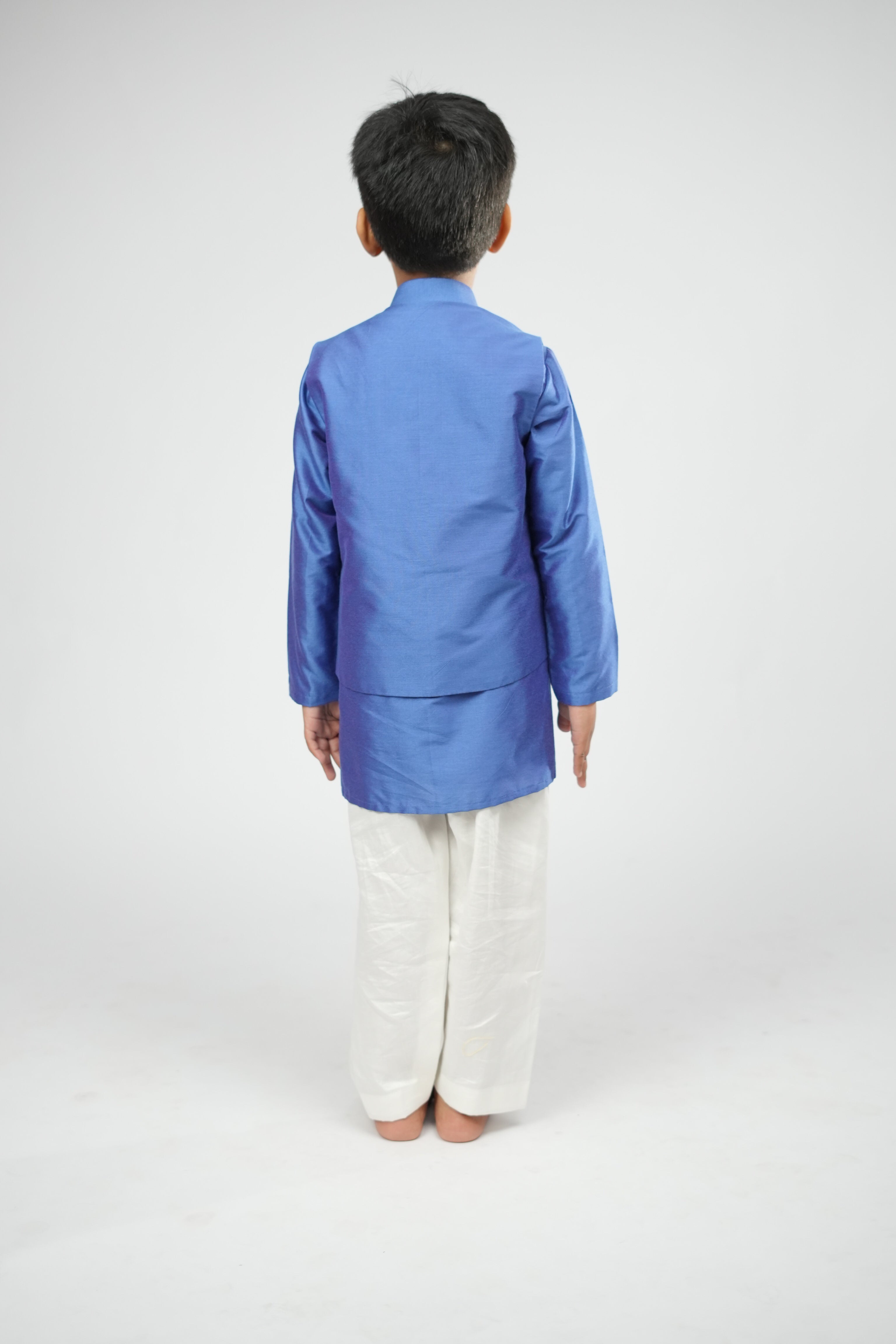 Cobalt Bloom Nehru Jacket Set