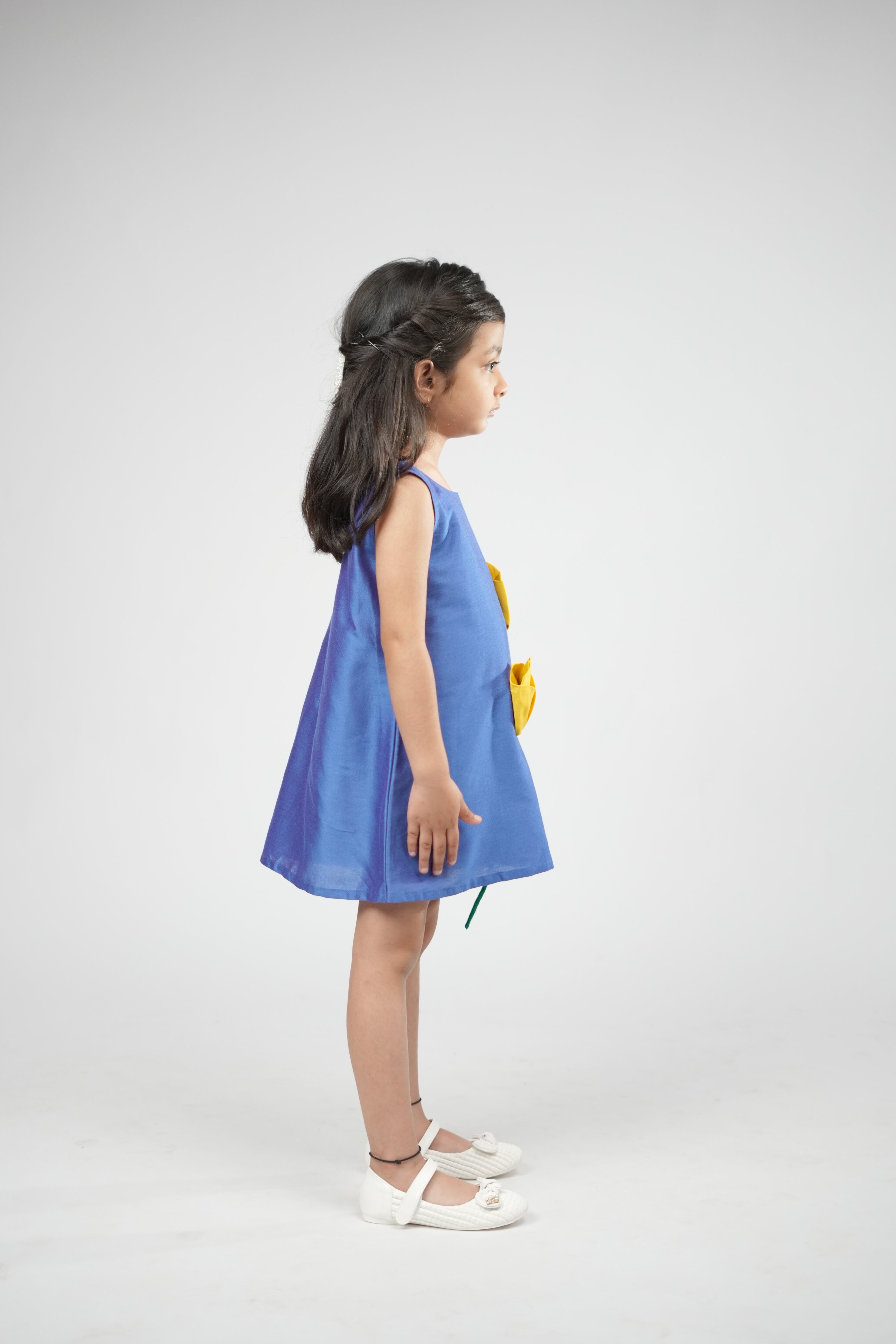 Cobalt Bloom Tulip Dress