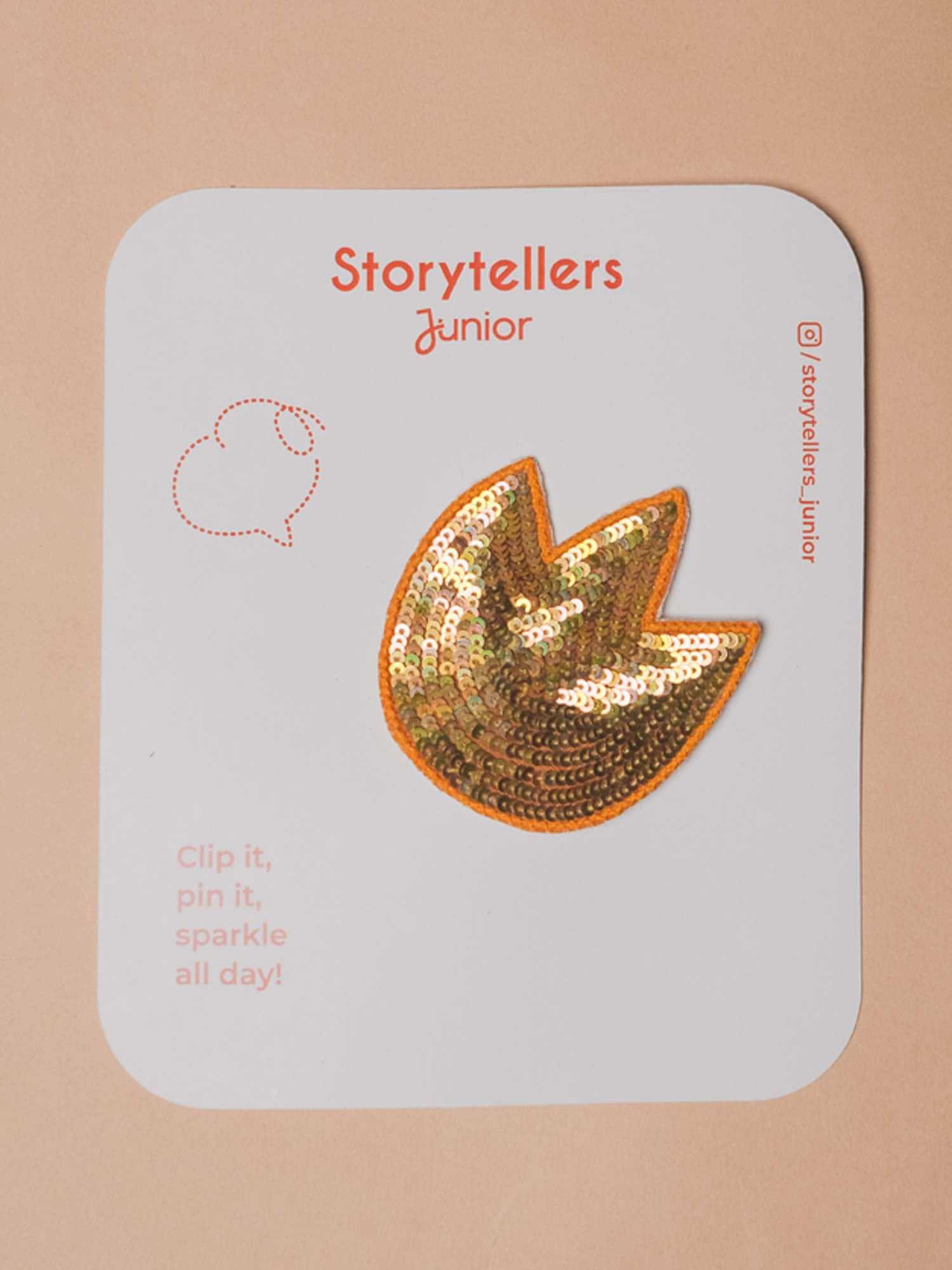 Handcrafted golden tulip beaded hair clip for girls Ñ StorytellersJunior Accessories