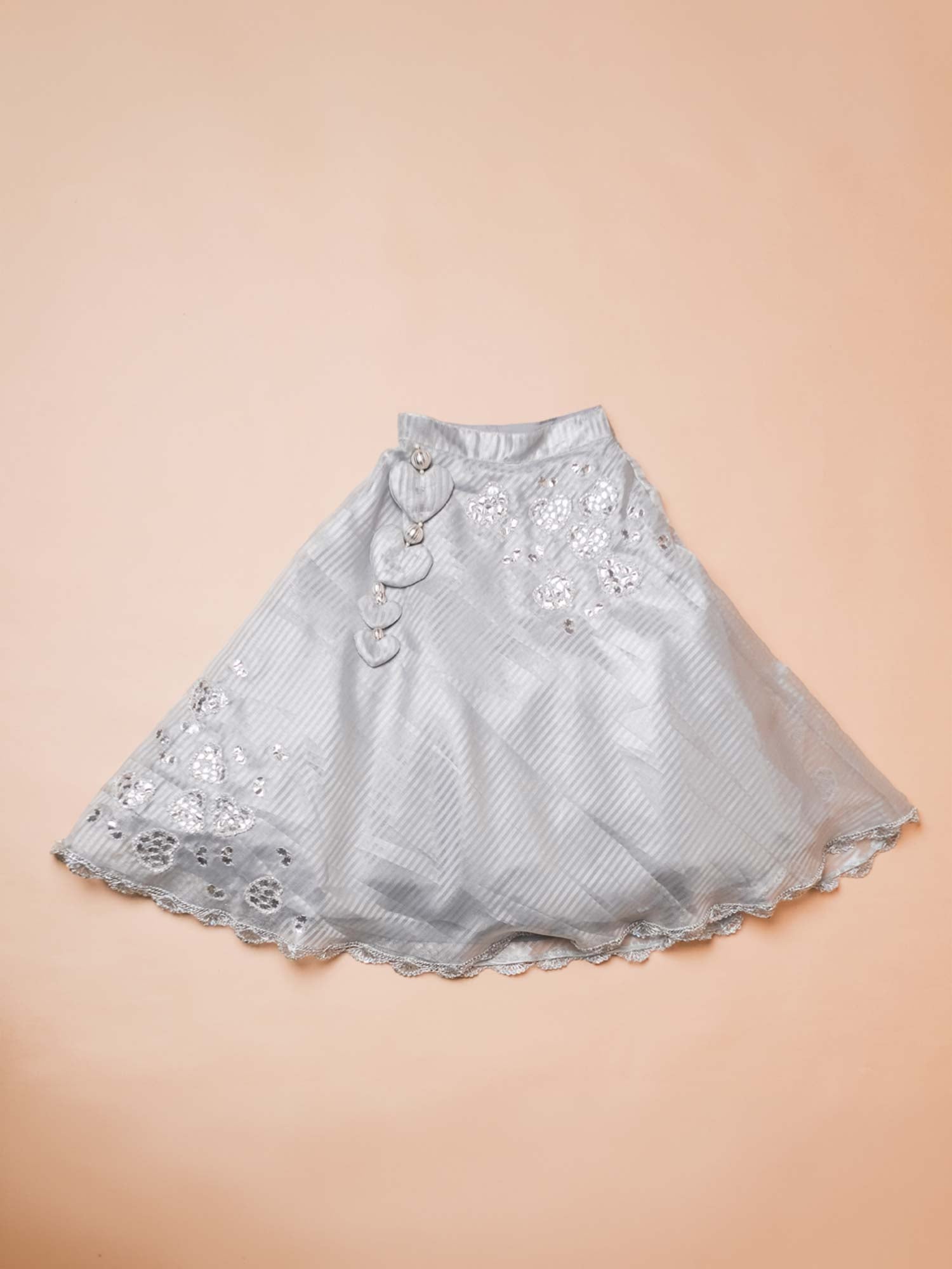 Chandni silver gotta patti lehnga