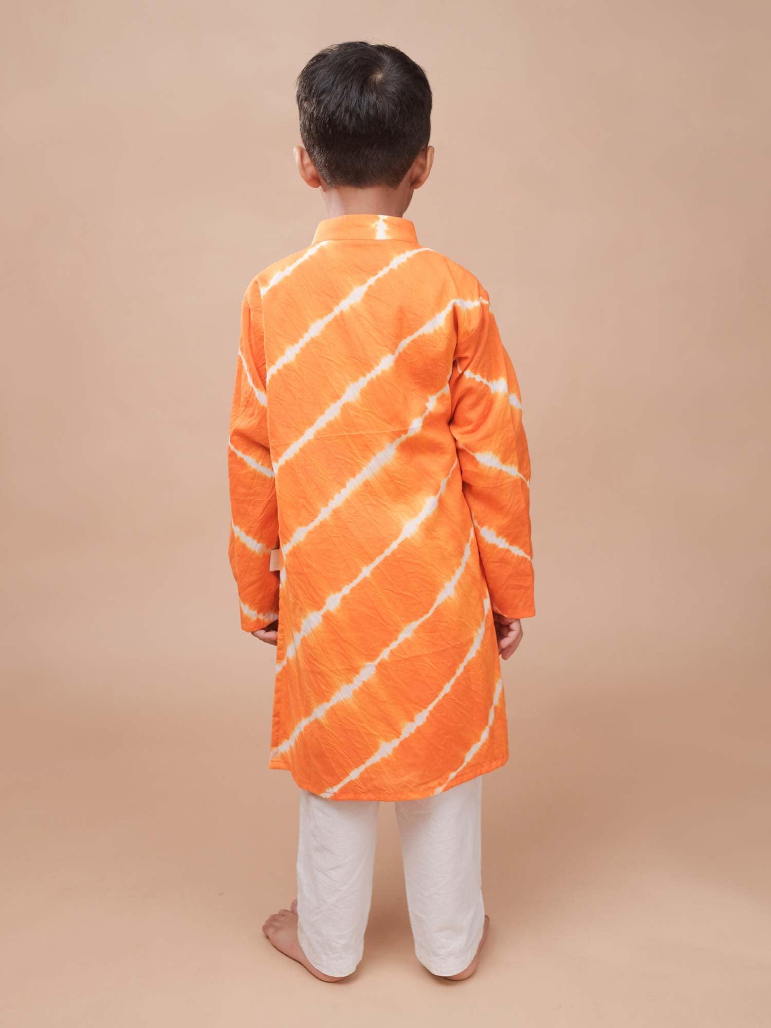 Kesariya Leheriya Kurta Set
