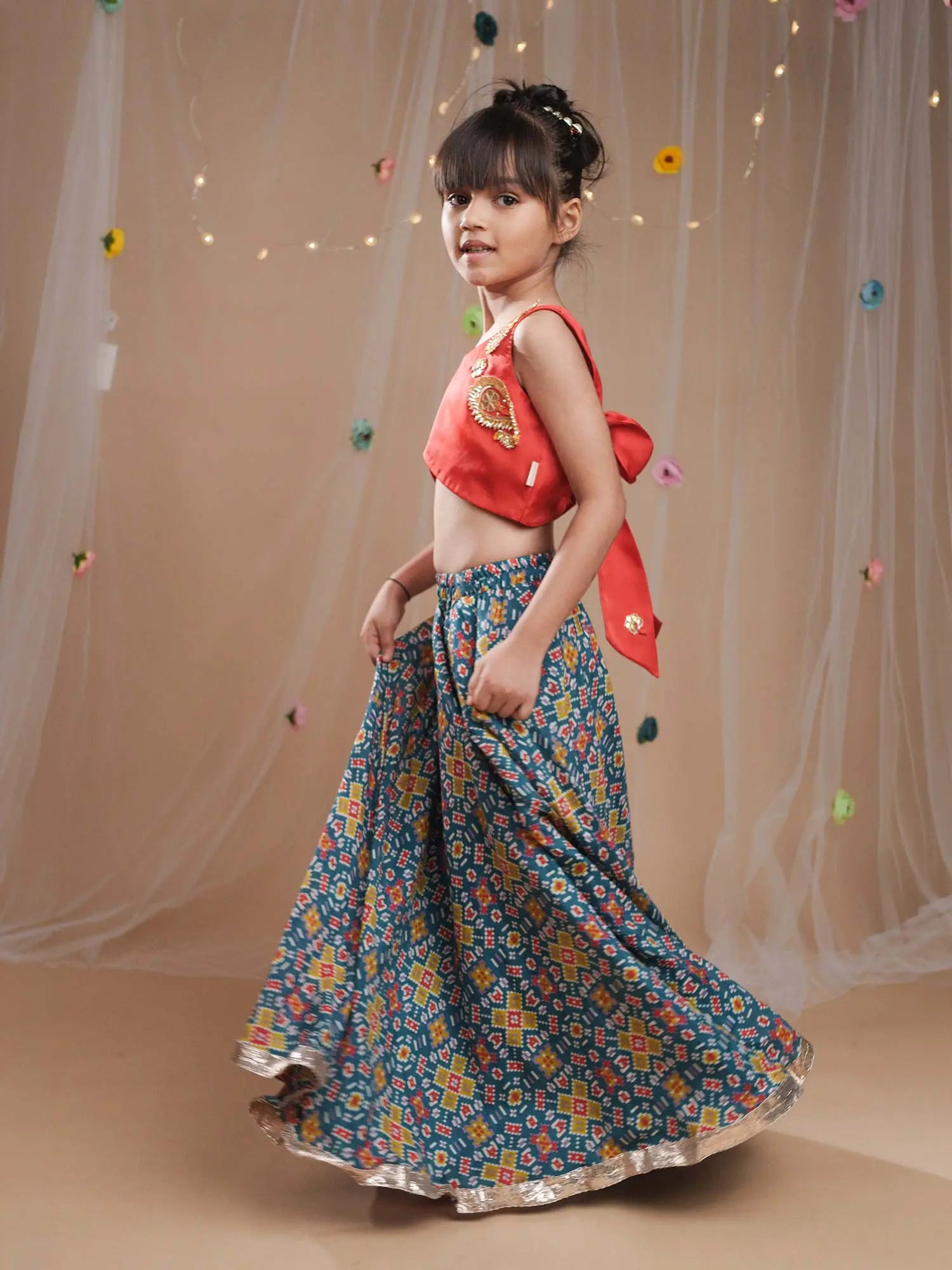 Rangrez Ikat Lehenga Set