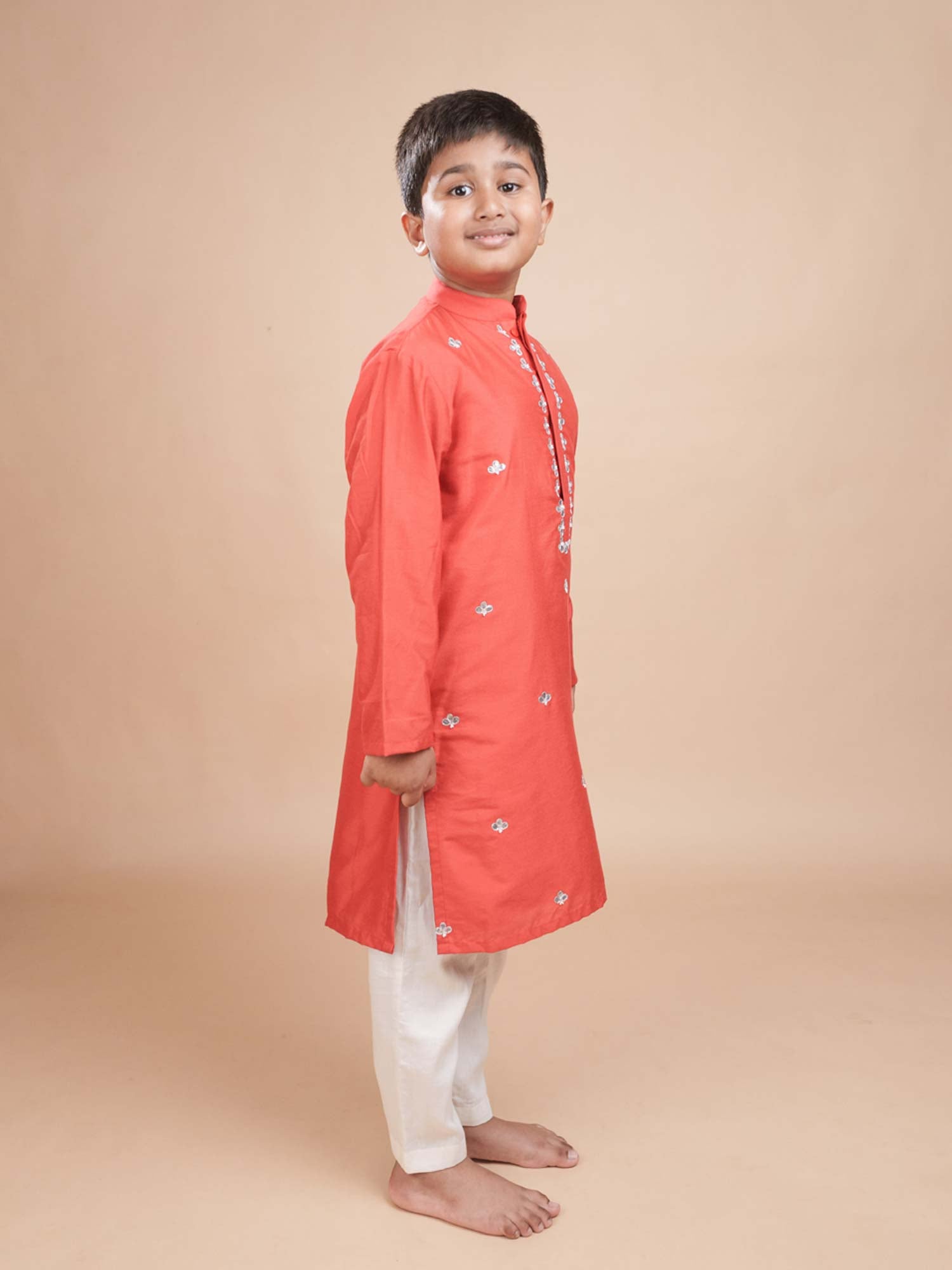Lal Gota Patti Kurta Set