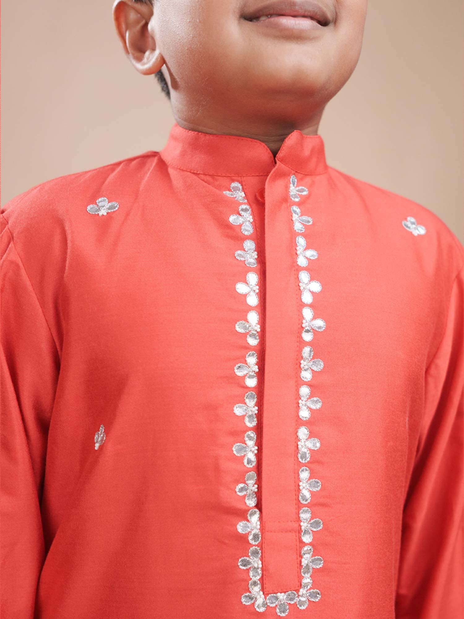 Lal Gota Patti Kurta Set