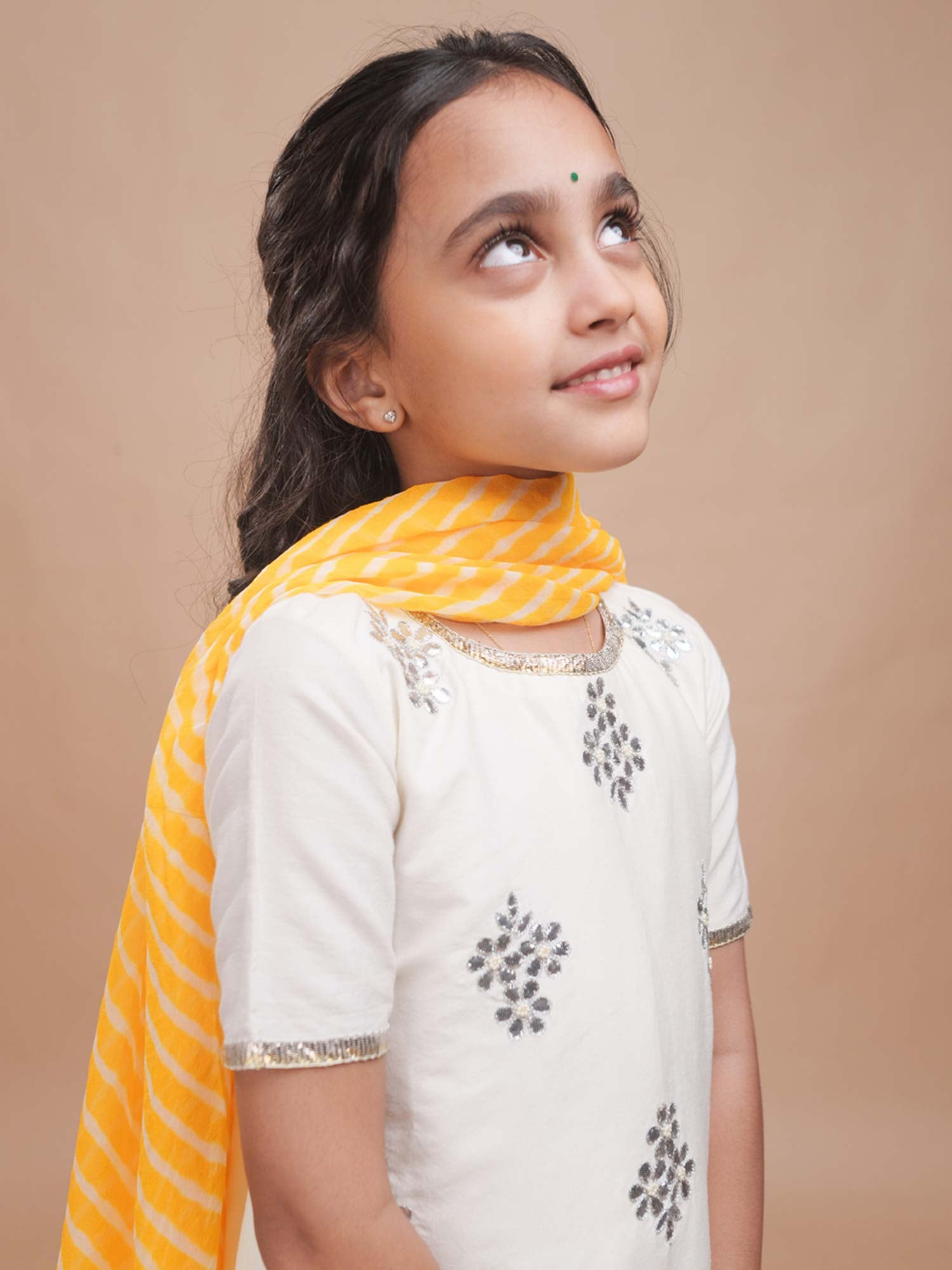 Sitara Kurti Sharara Set in Ivory