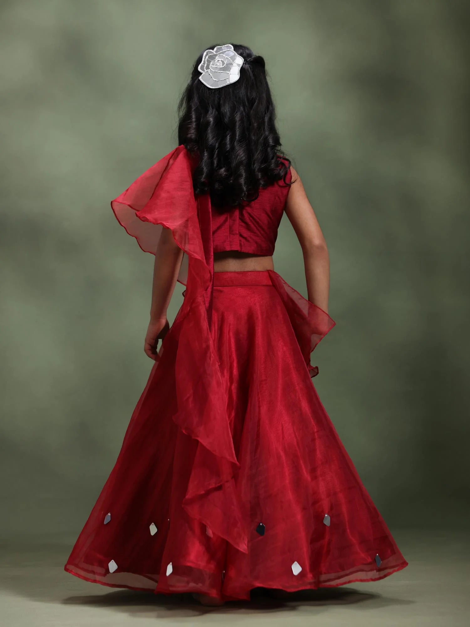 Ruby Mirror Lehenga Set