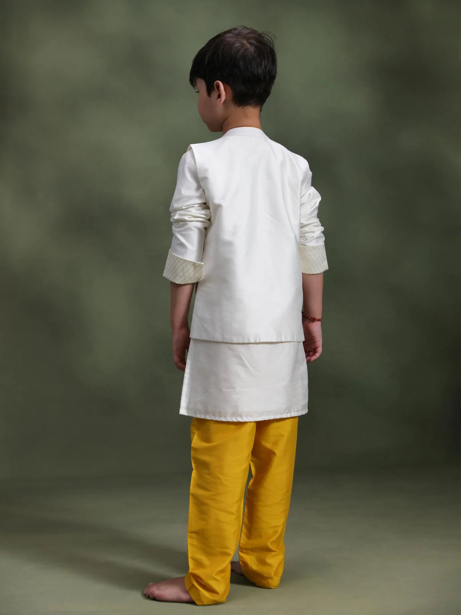Aryan Ivory Bloom Jacket Set