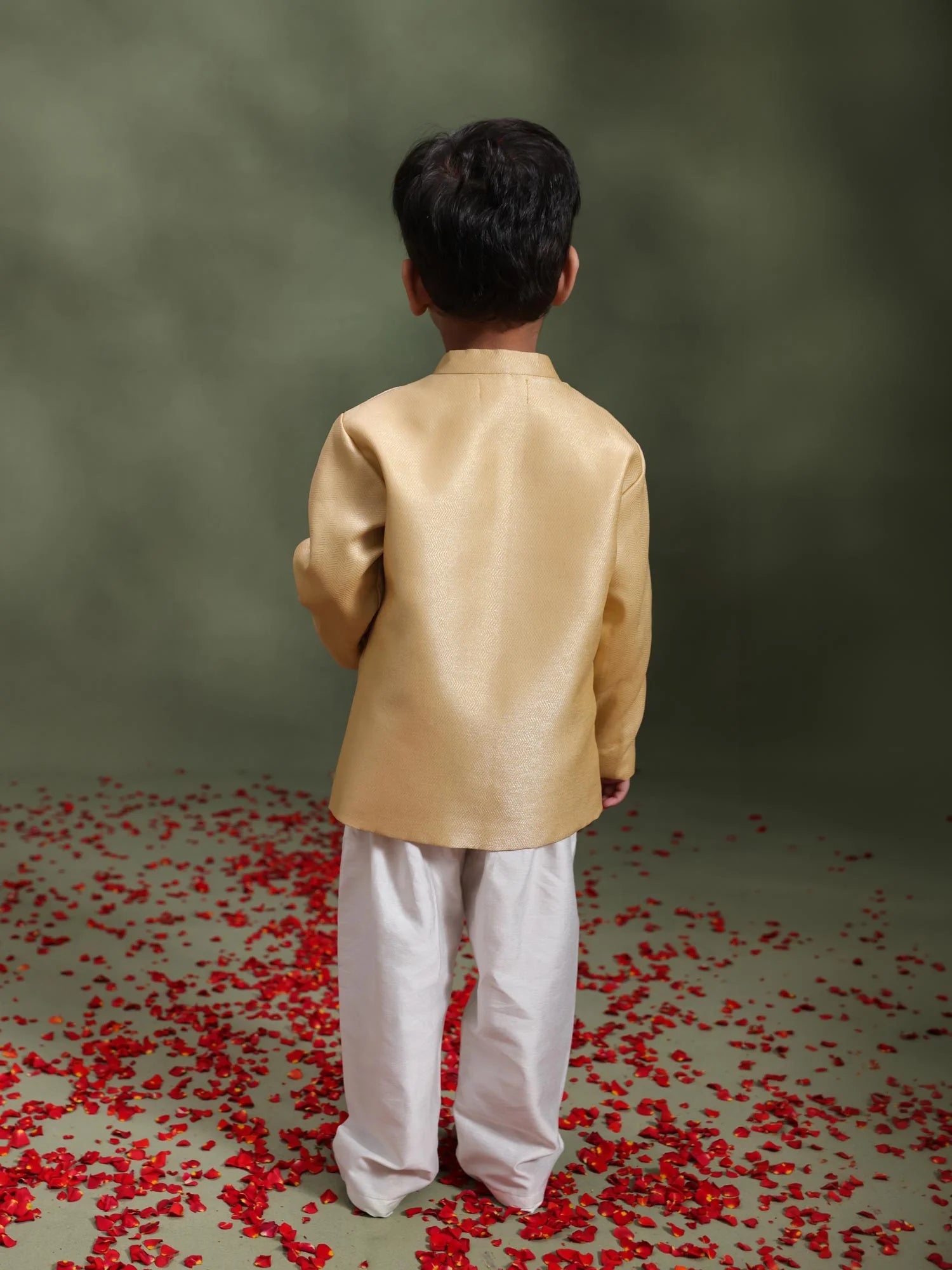 Aarav Golden Bloom Jacket Set