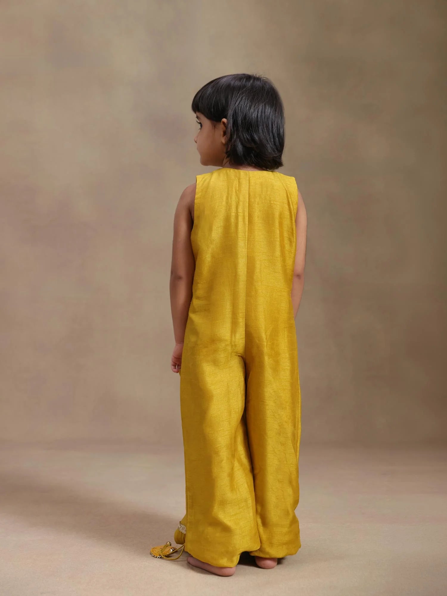 Sona Mustard Embroidered Jumpsuit