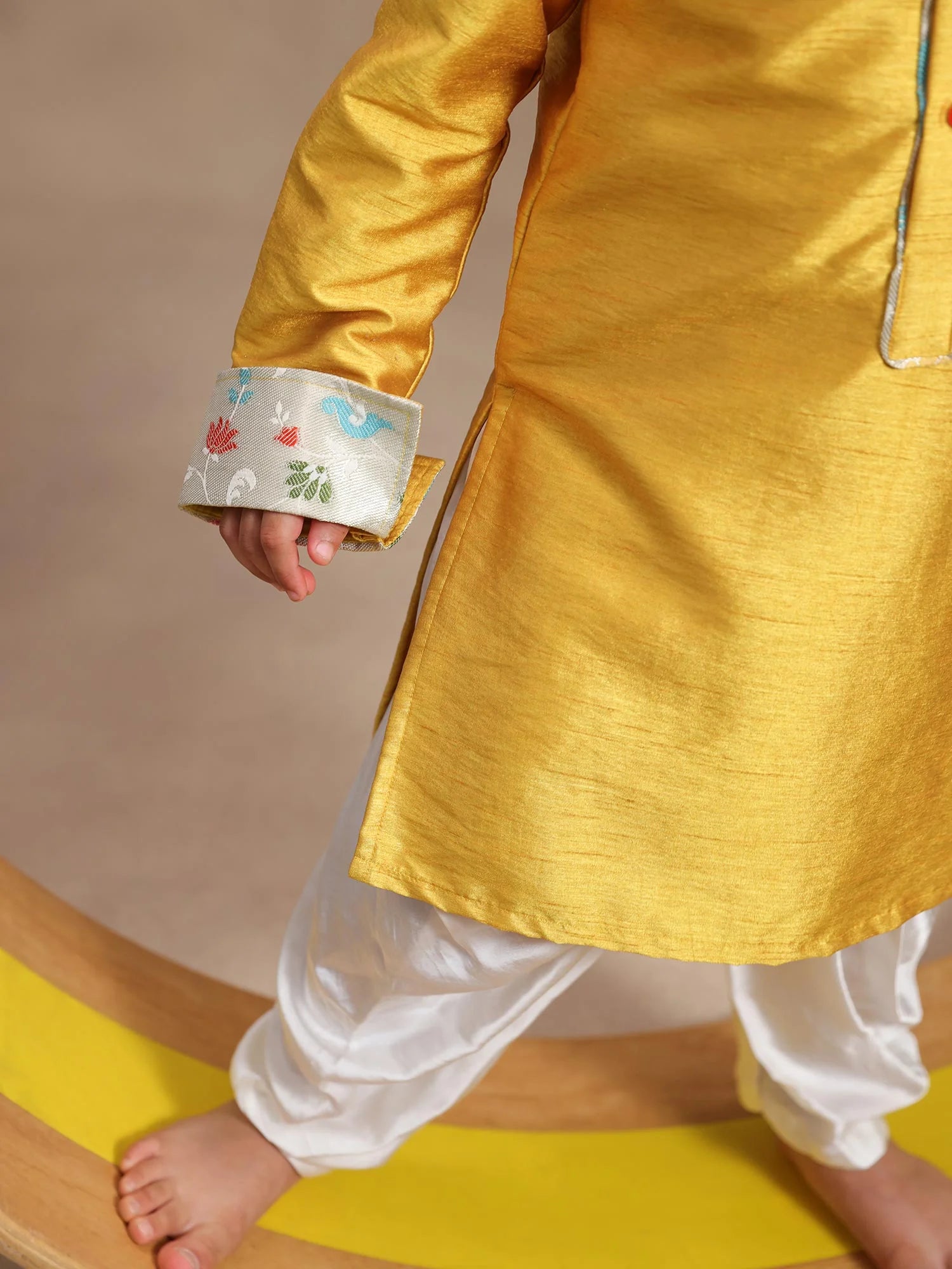 Tej Mustard Kurta Dhoti Set