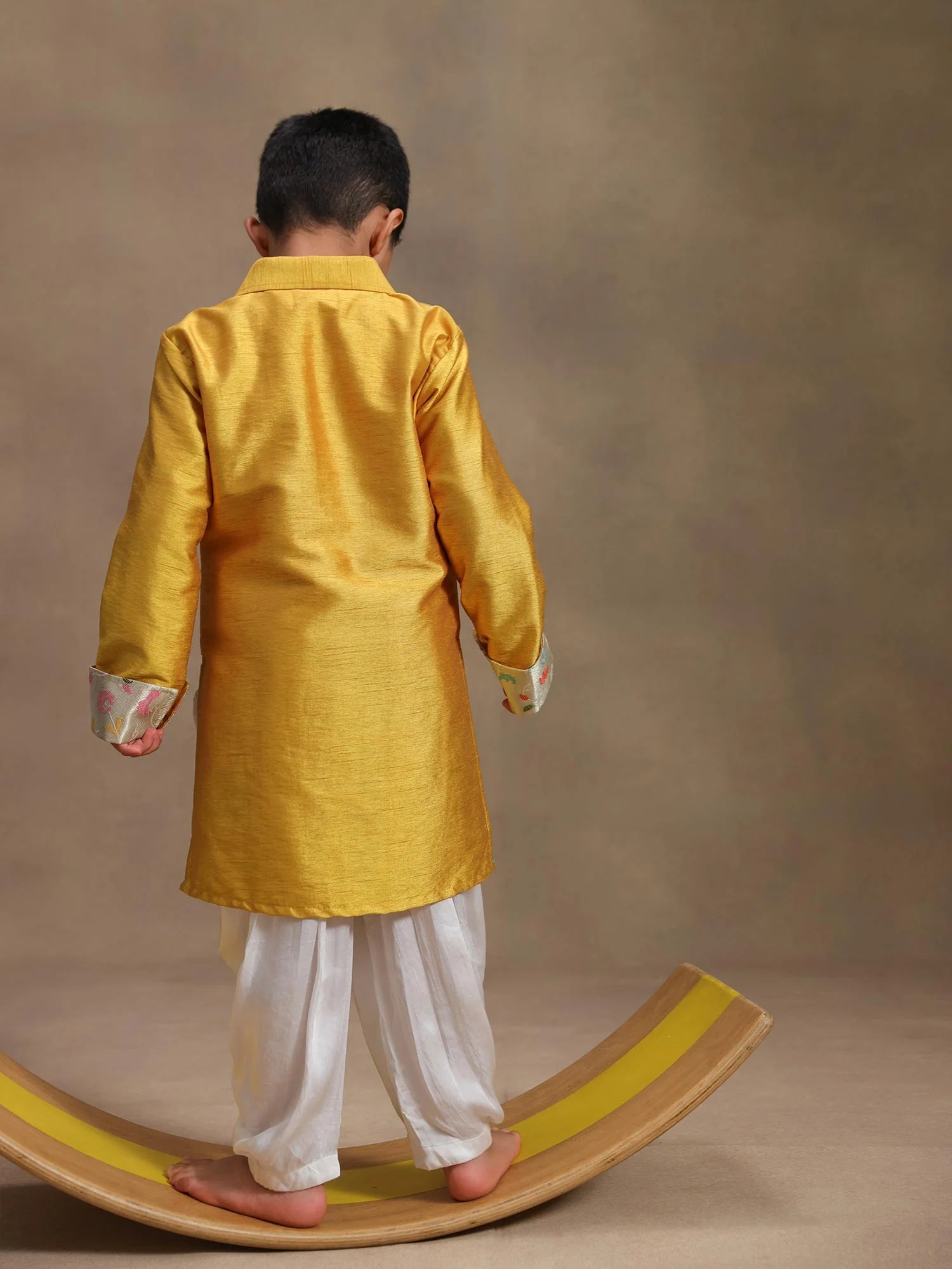 Tej Mustard Kurta Dhoti Set