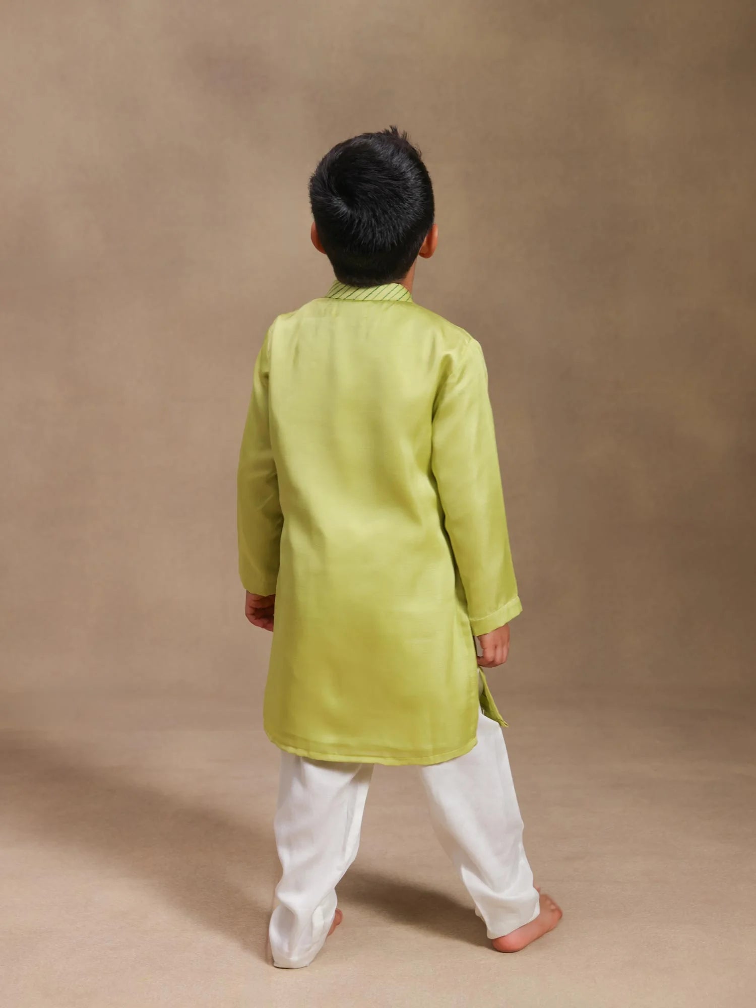 Chirag Lime Bird Kurta Set