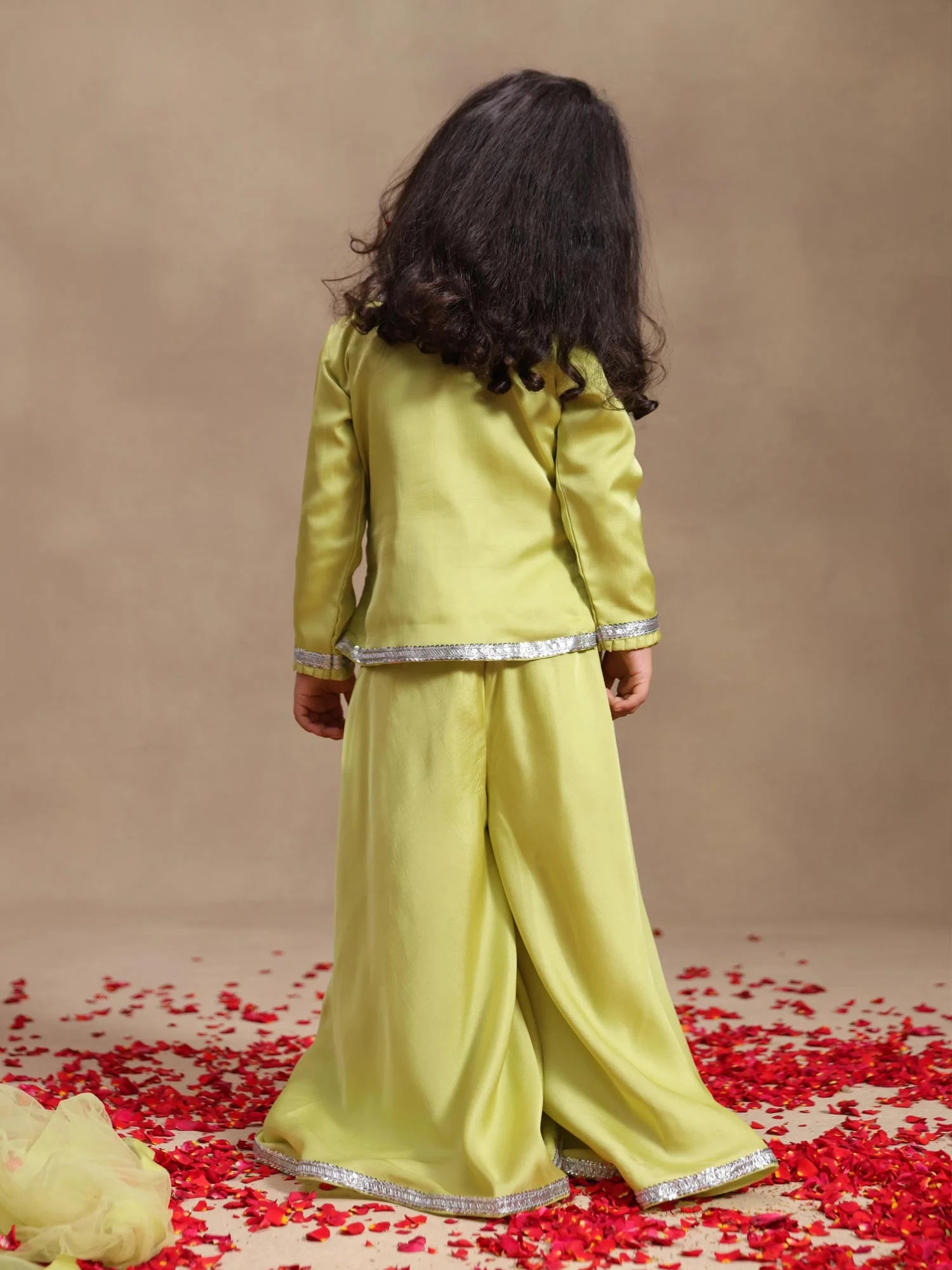 Kaya Lime Gota Sharara Set