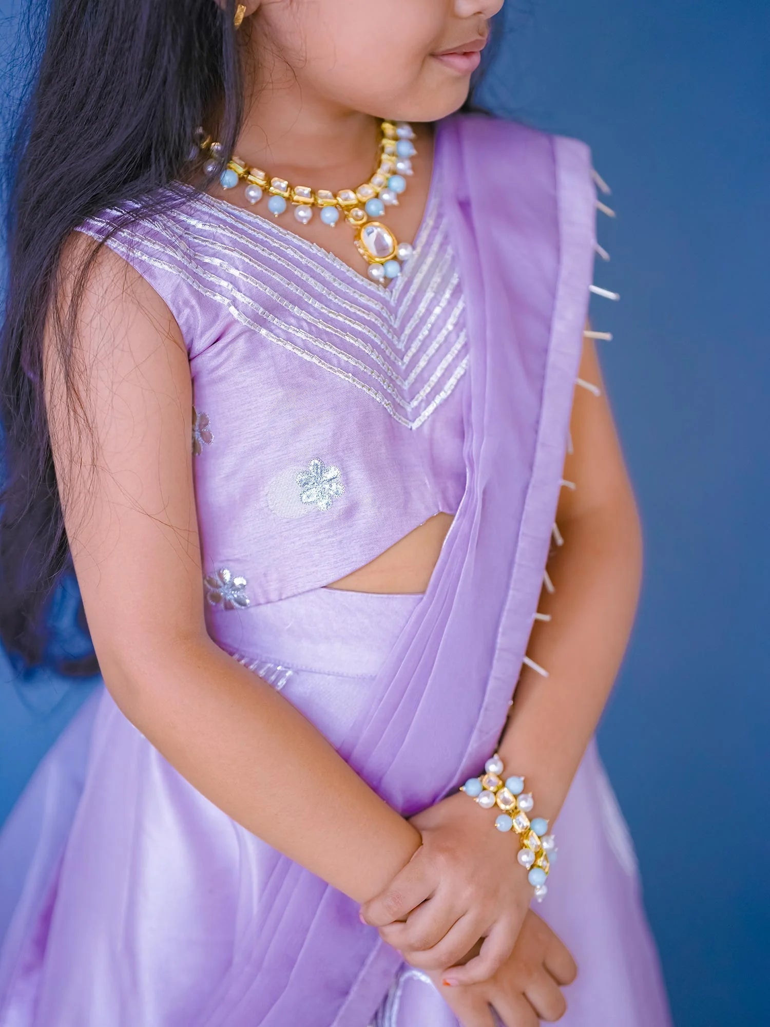Meera Lavender Gota Lehenga Set