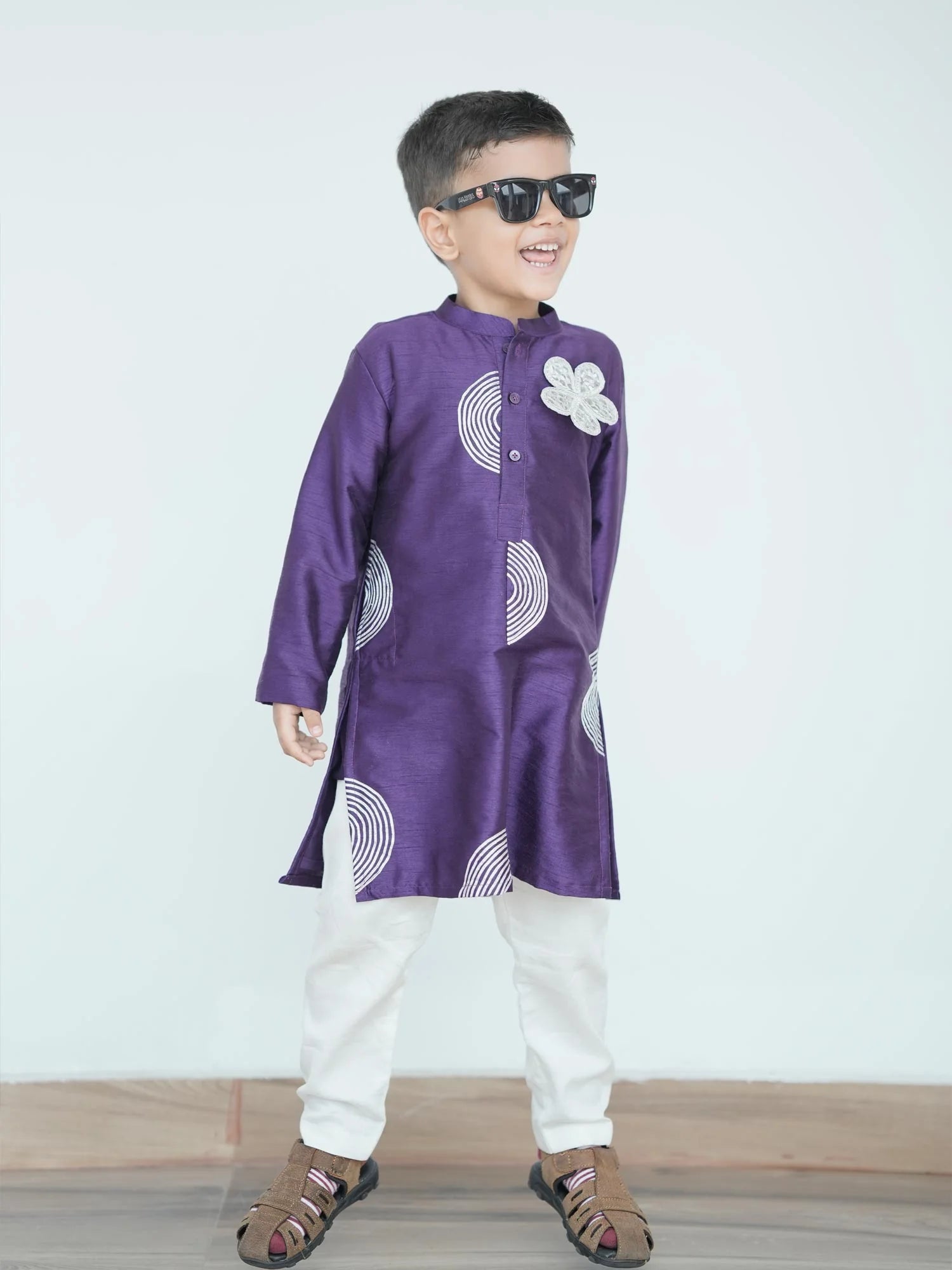 Ishan Purple Kurta Pajama Set