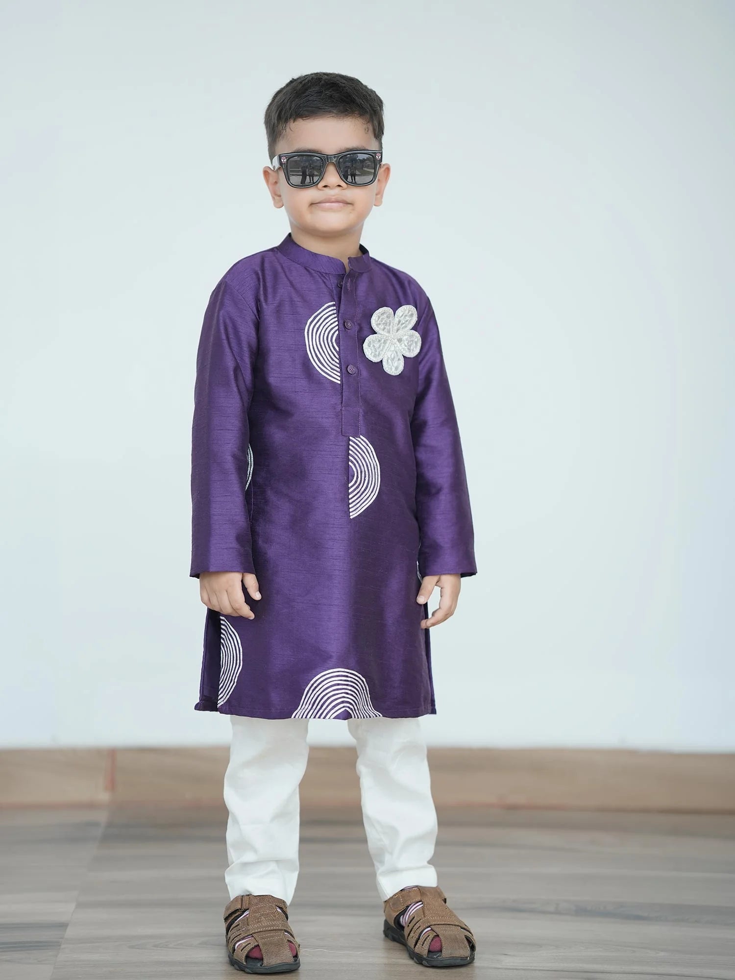 Ishan Purple Kurta Pajama Set