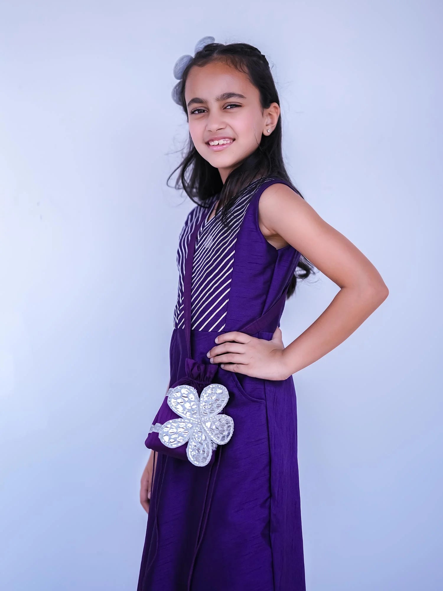 Sitara Purple Festive Jumpsuit