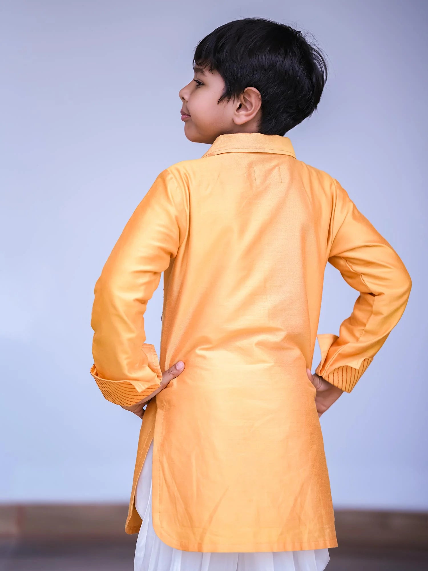 Kiran Orange Kurta Cowl Set